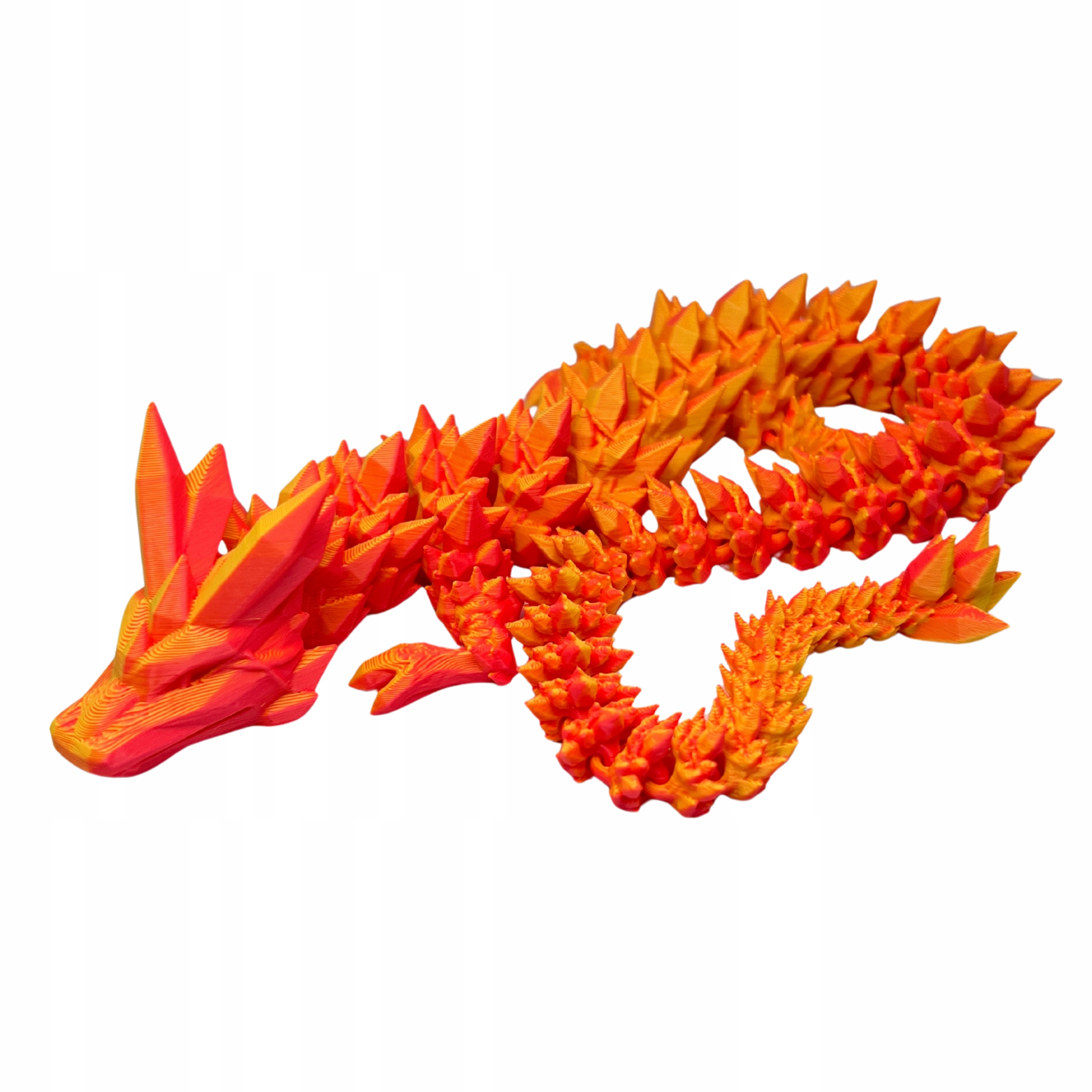 Kryształowy smok crystal dragon 39 cm figurka 3D ruchoma przegubowa neon