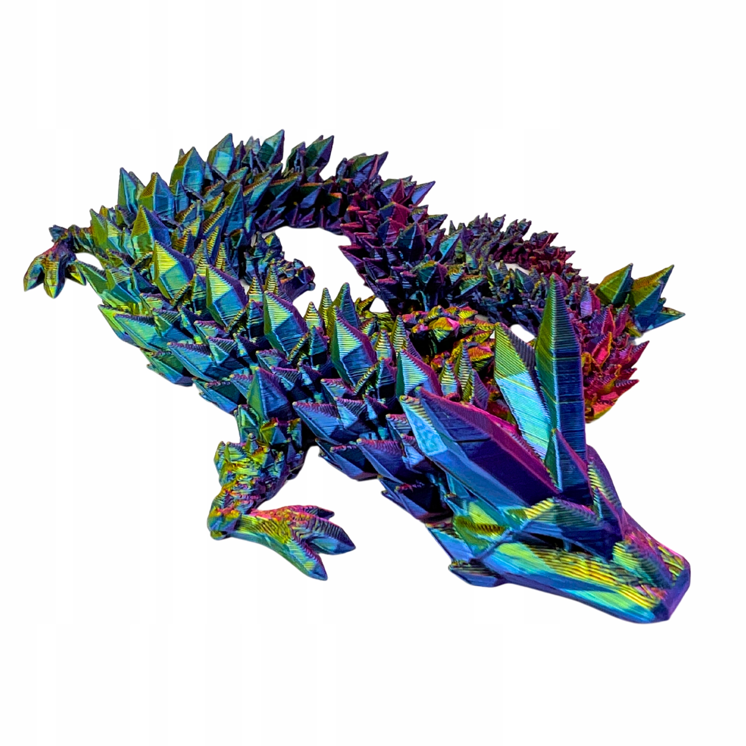 Kryształowy smok crystal dragon 39cm figurka 3d ruchoma przegubowa carnival