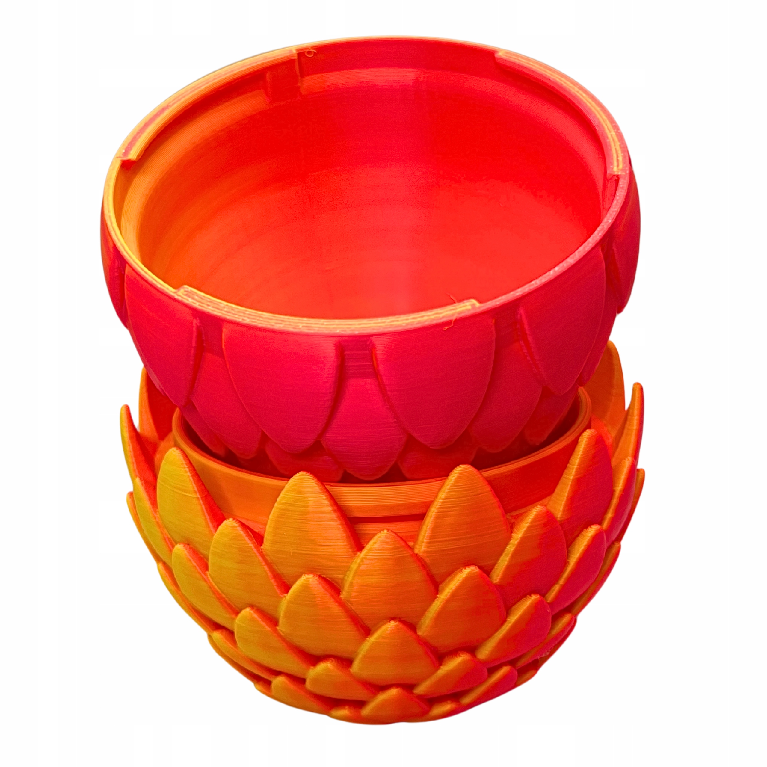 Smocze jajo 13 cm neon druk 3d otwierane pojemnik figurka fantasy