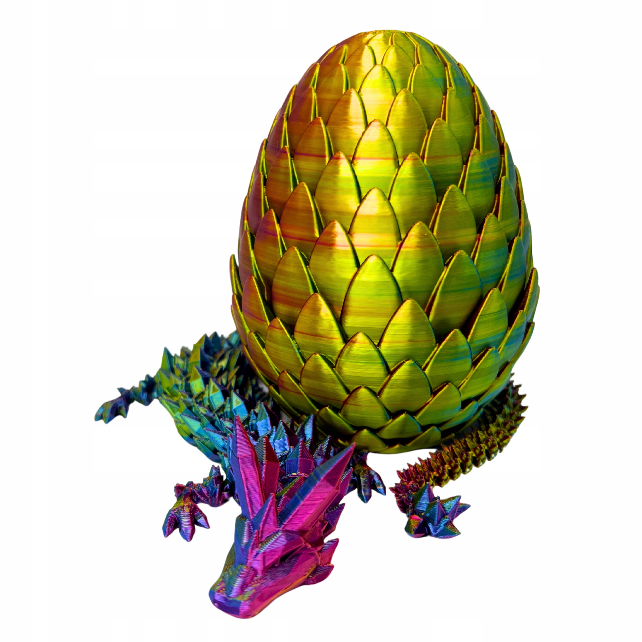 Kryształowy smok 39cm z jajem carnival figurka smok dekoracja 3d Dragon