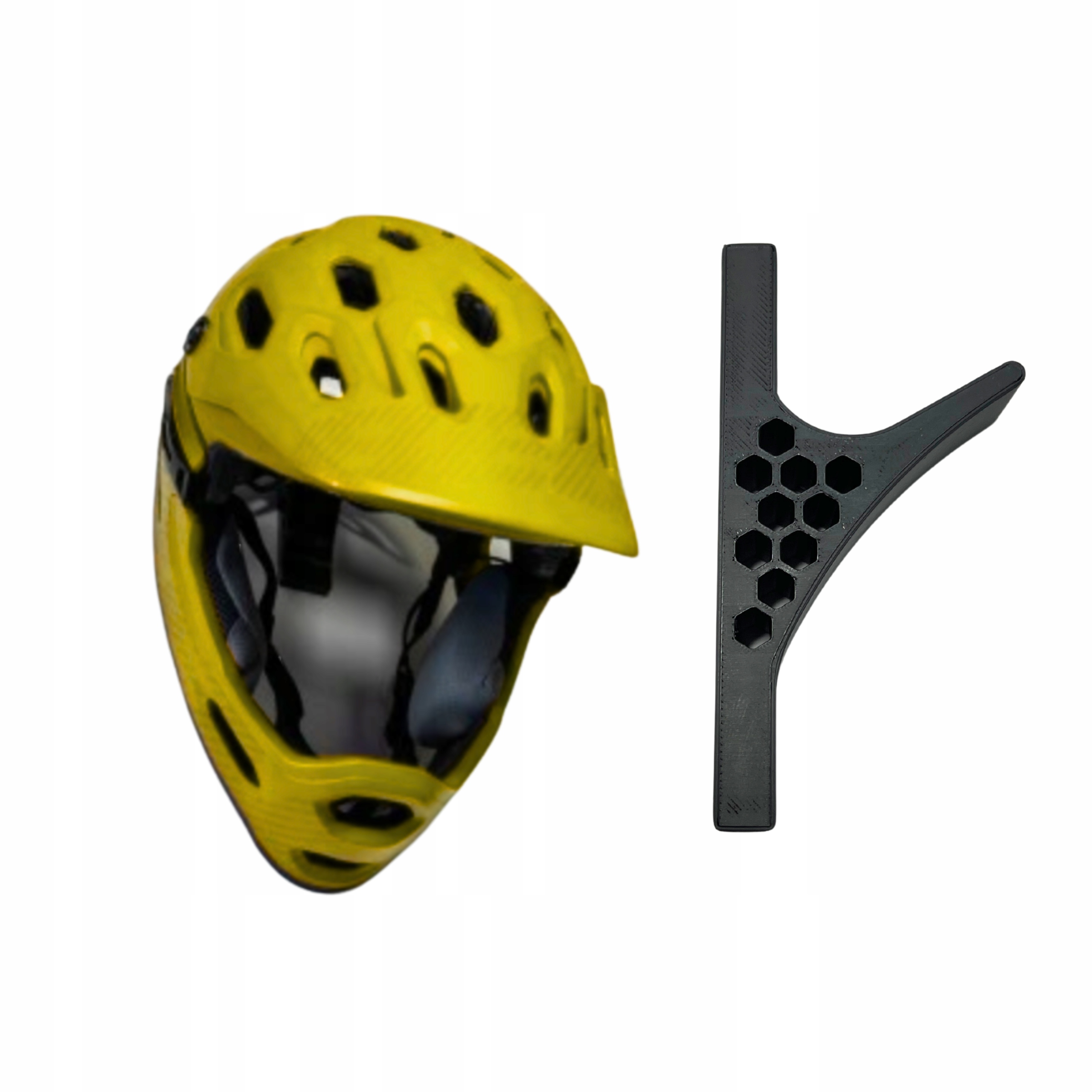 Wieszak Uchwyt na Kask Rowerowy Moto Czarny Super Mocny HAK do Ściany MTB