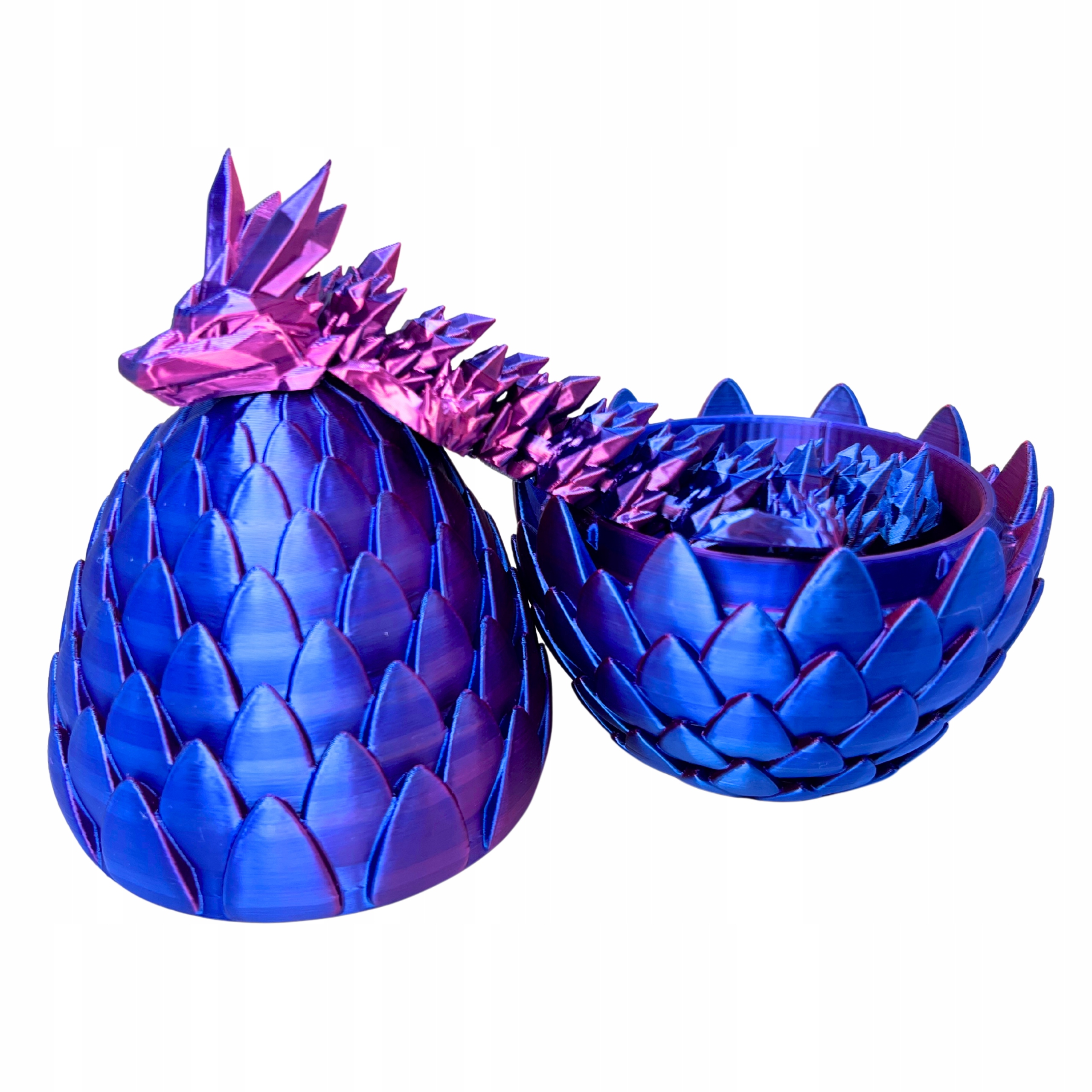 Kryształowy smok 39 cm z jajem Midnight figurka smok dekoracja 3d Dragon