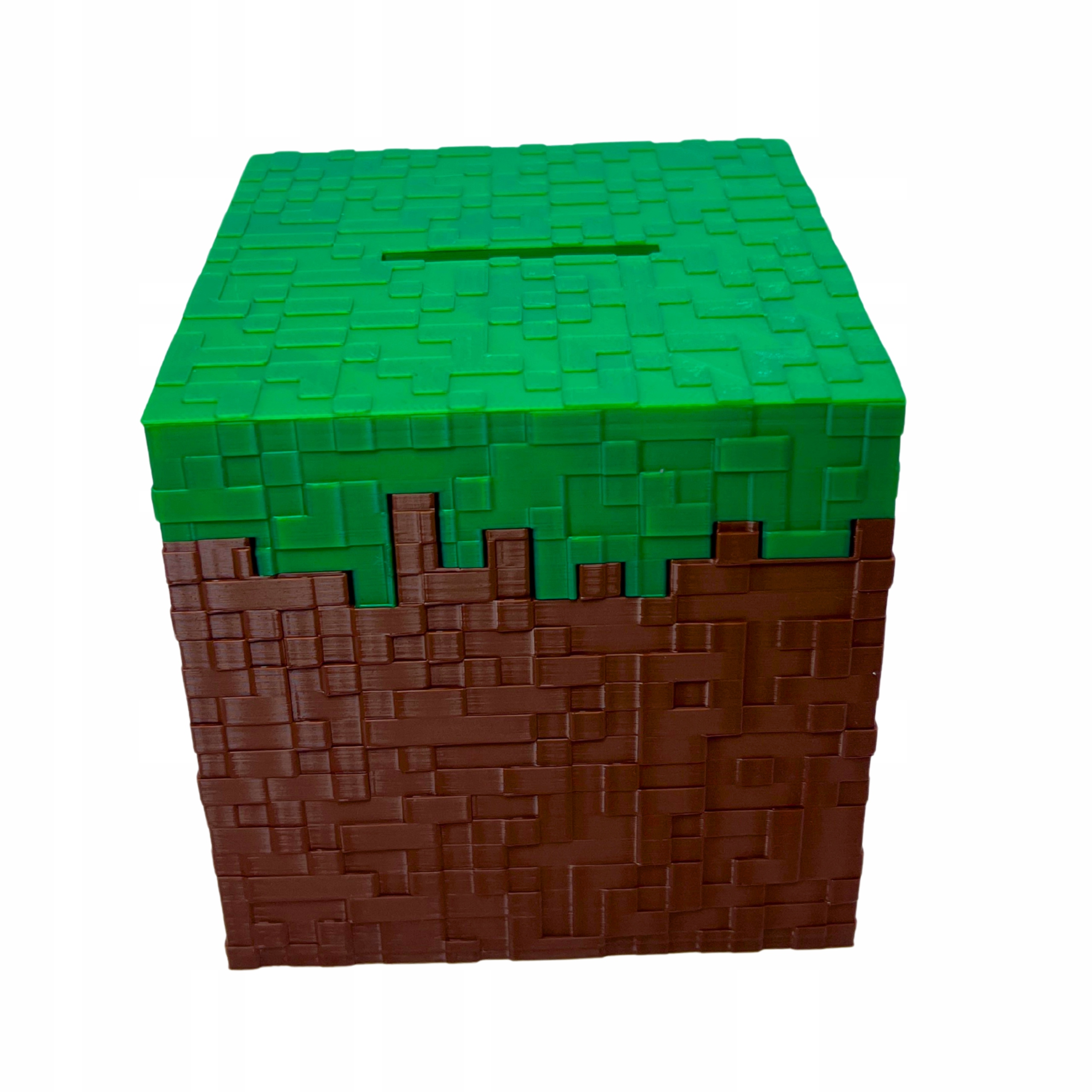 Skarbonka Minecraft na monety prezent 3d dekoracja pudełko Trawa Grass