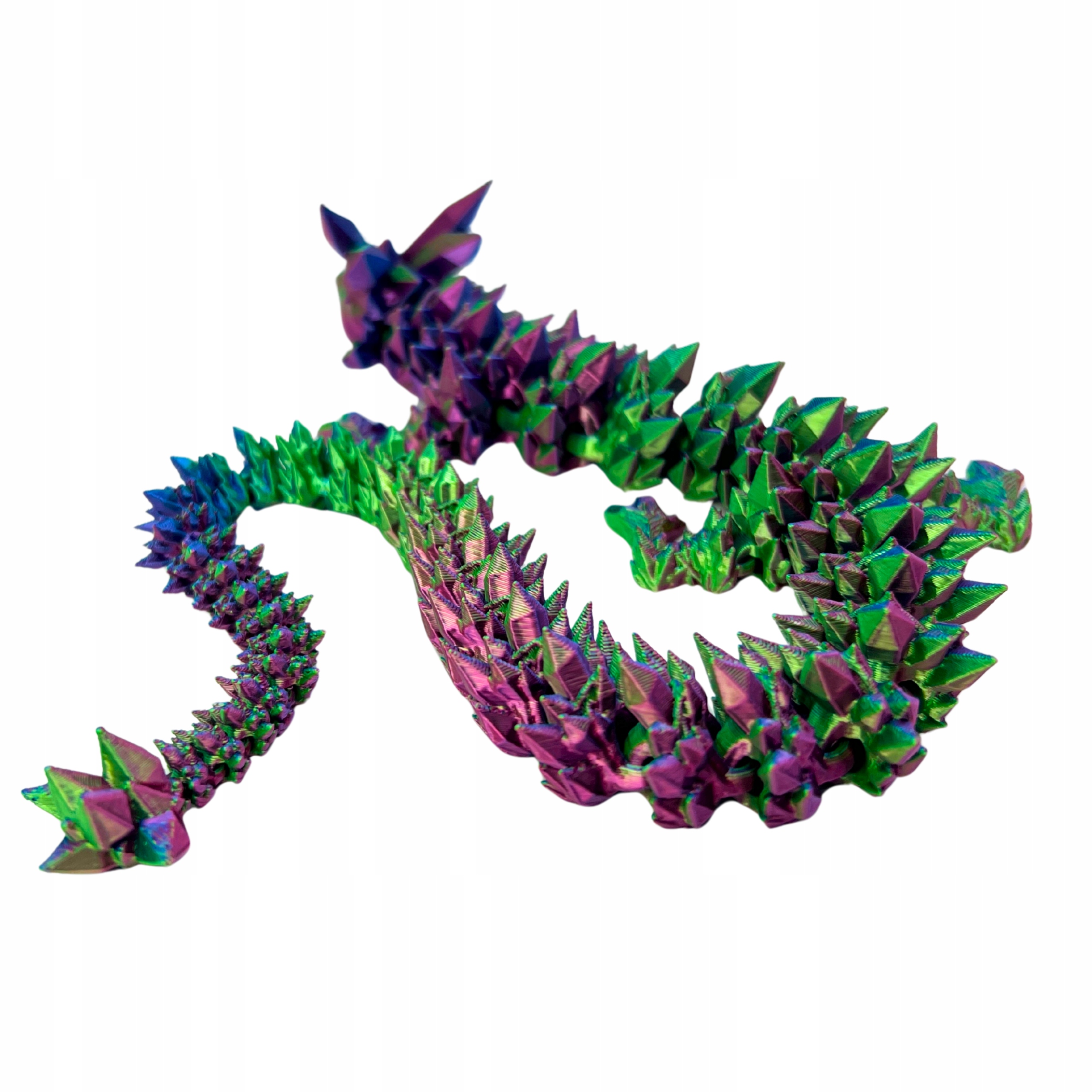 Kryształowy smok crystal dragon 39 cm figurka 3d ruchoma trzykolorowy