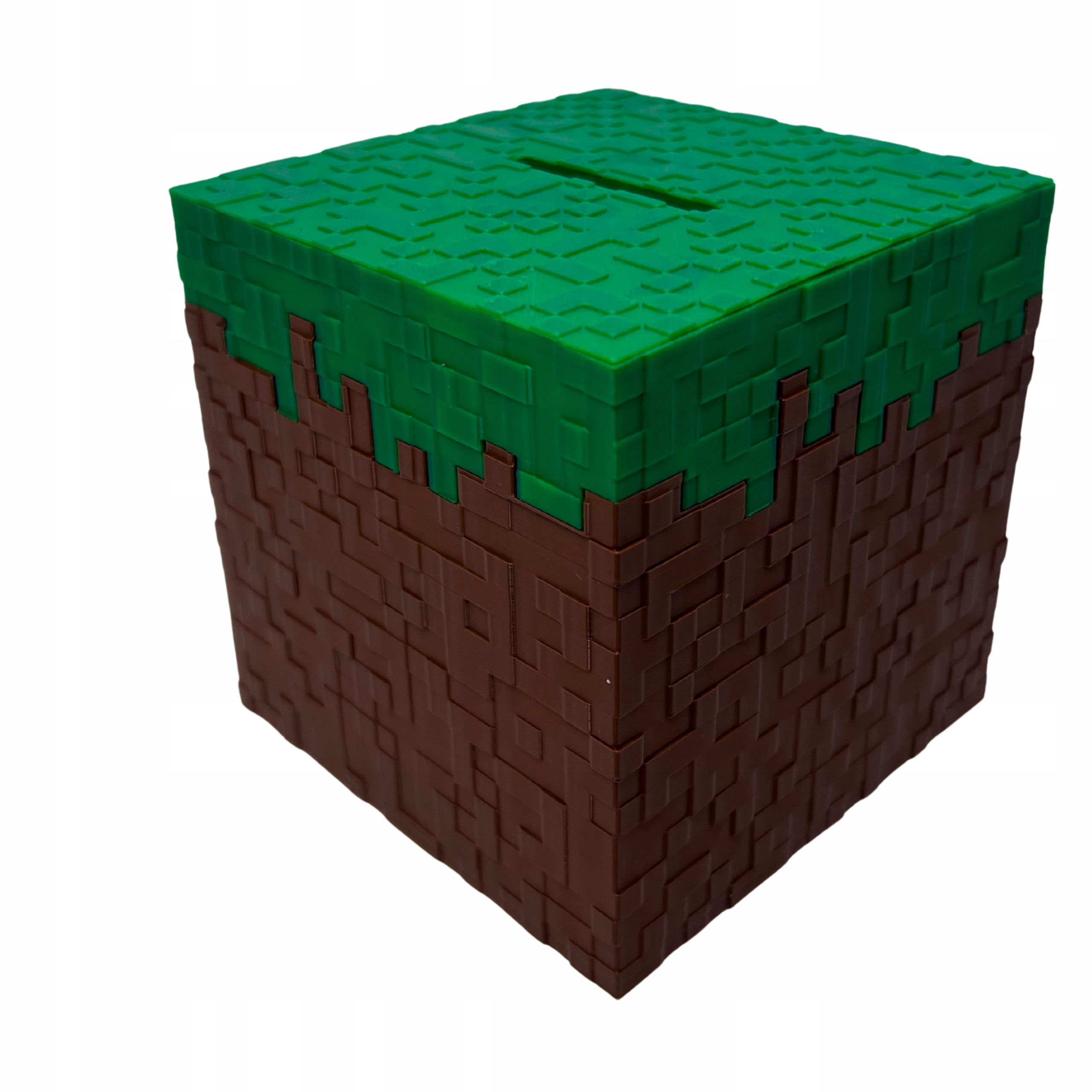 Skarbonka Minecraft na monety prezent 3d dekoracja pudełko Trawa Grass