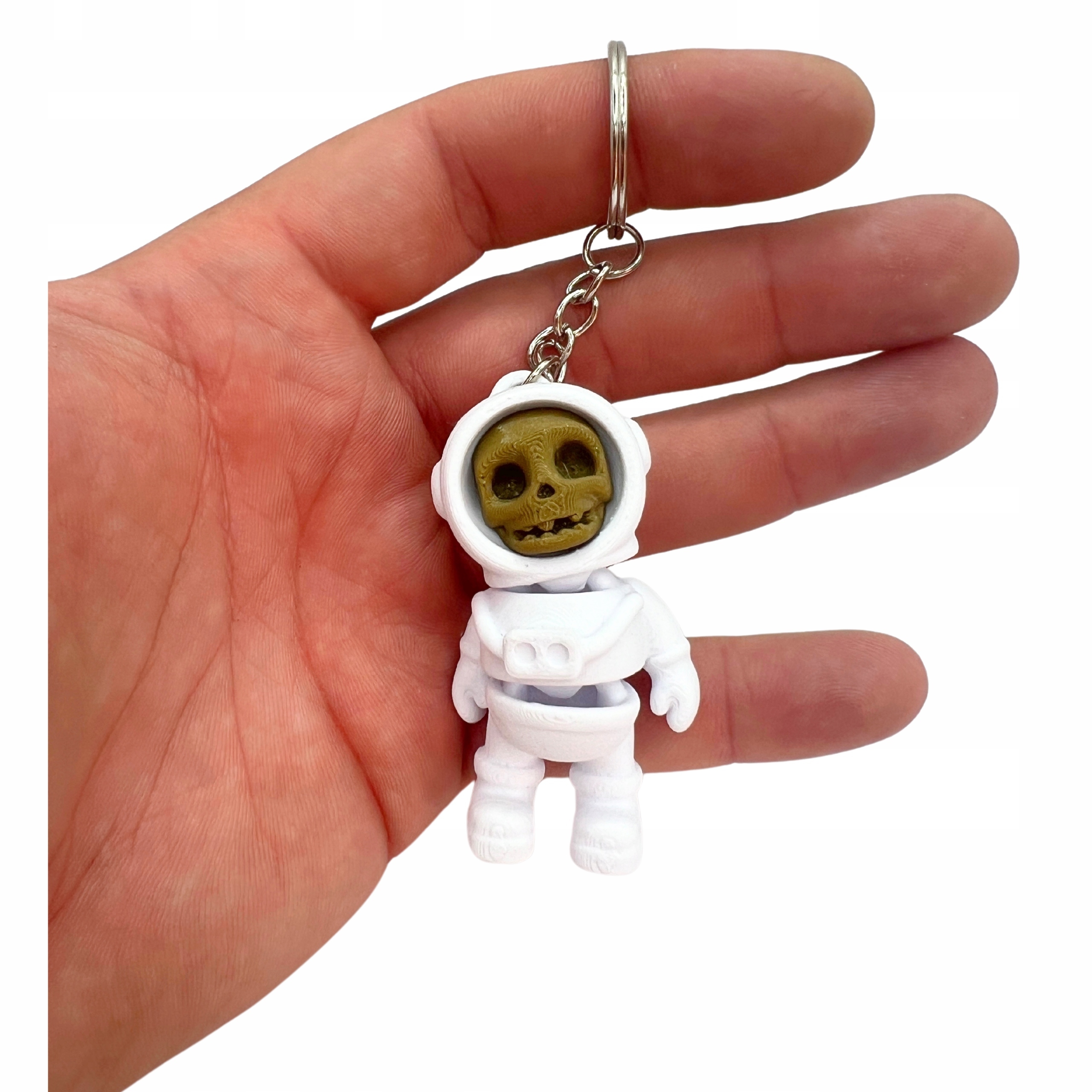 BRELOK DO KLUCZY BRELOCZEK MINI ASTRONAUTA SZKIELETOR 3D JAKOSĆ PREZENT