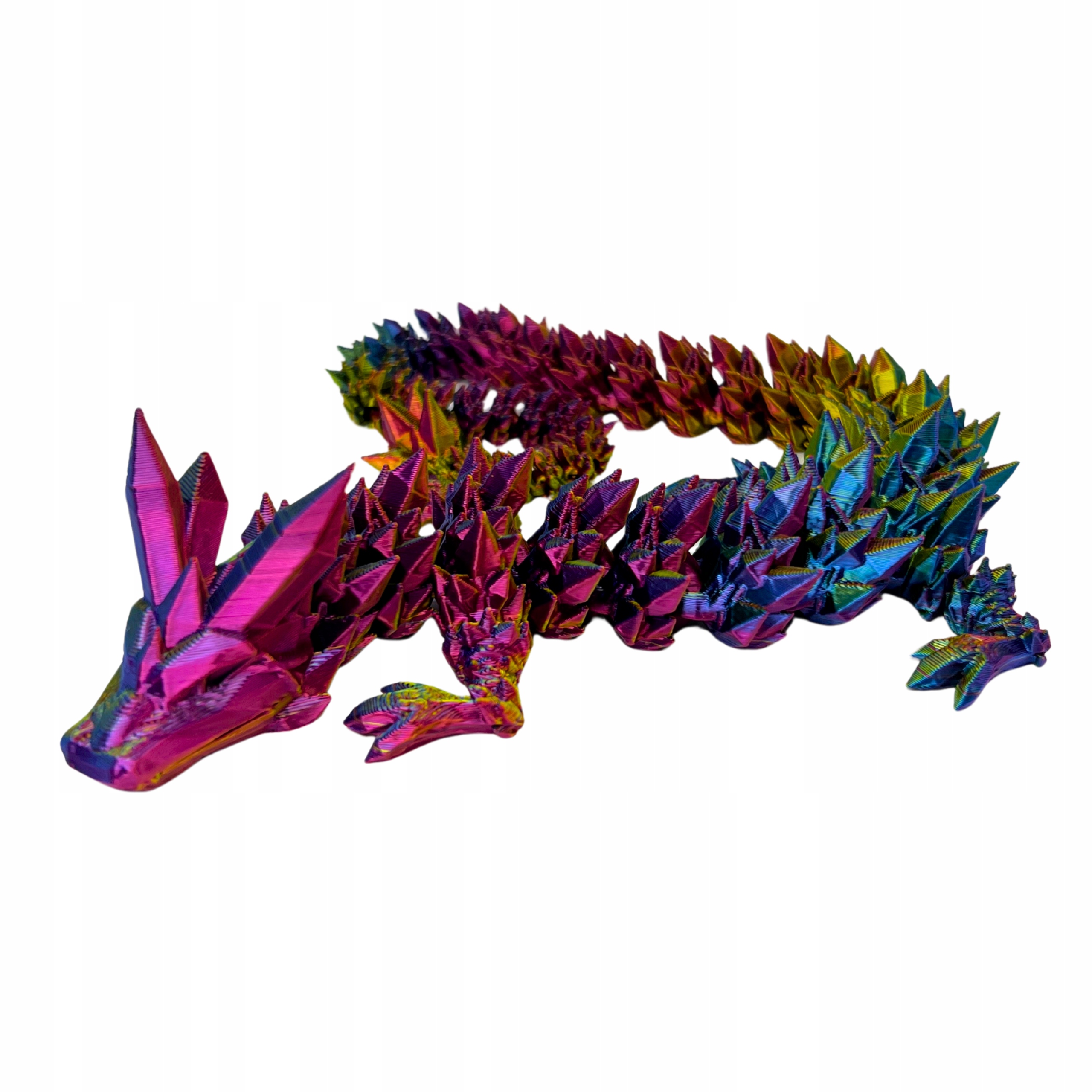 Kryształowy smok crystal dragon 39cm figurka 3d ruchoma przegubowa carnival
