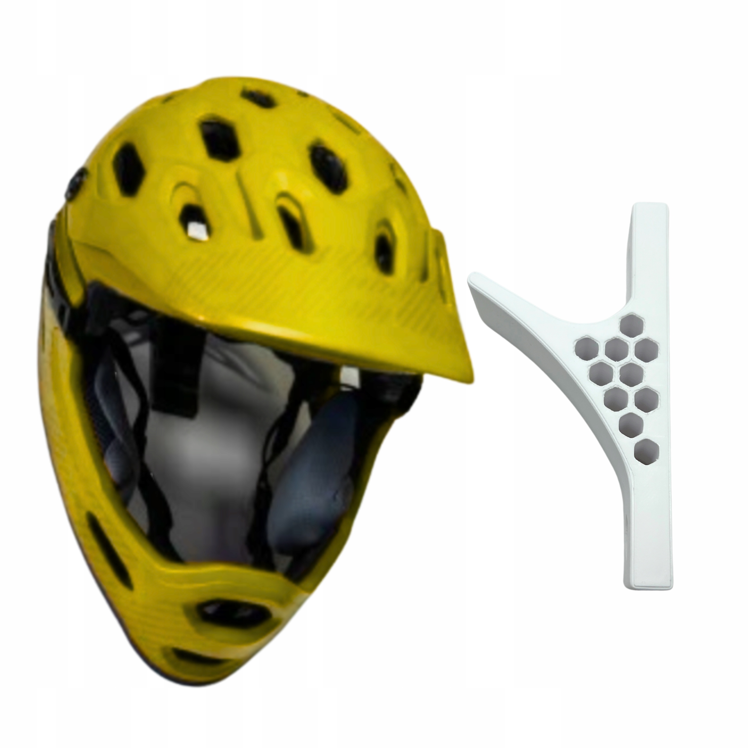 6x Wieszak Uchwyt na Kask Rowerowy Moto Biały Super Mocny HAK do Ściany