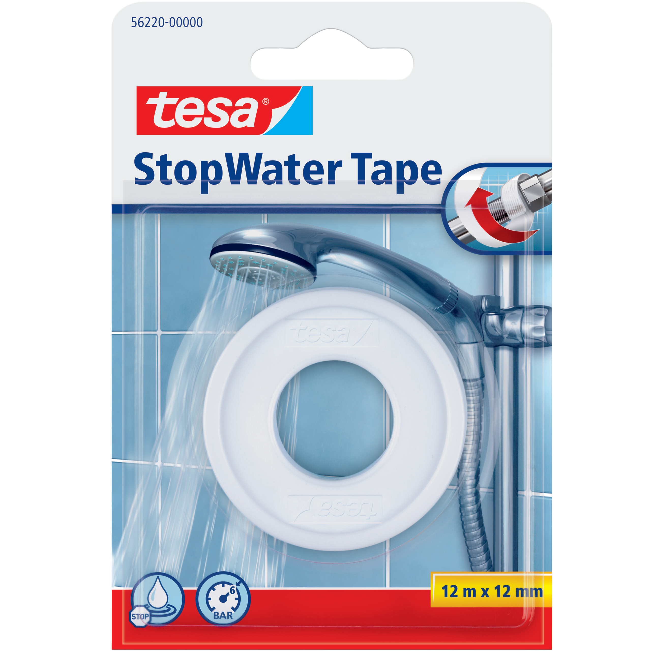 Taśma Uszczelniająca Teflonowa Tesa Teflon Do Gwintów 12 m x 12 mm Biała