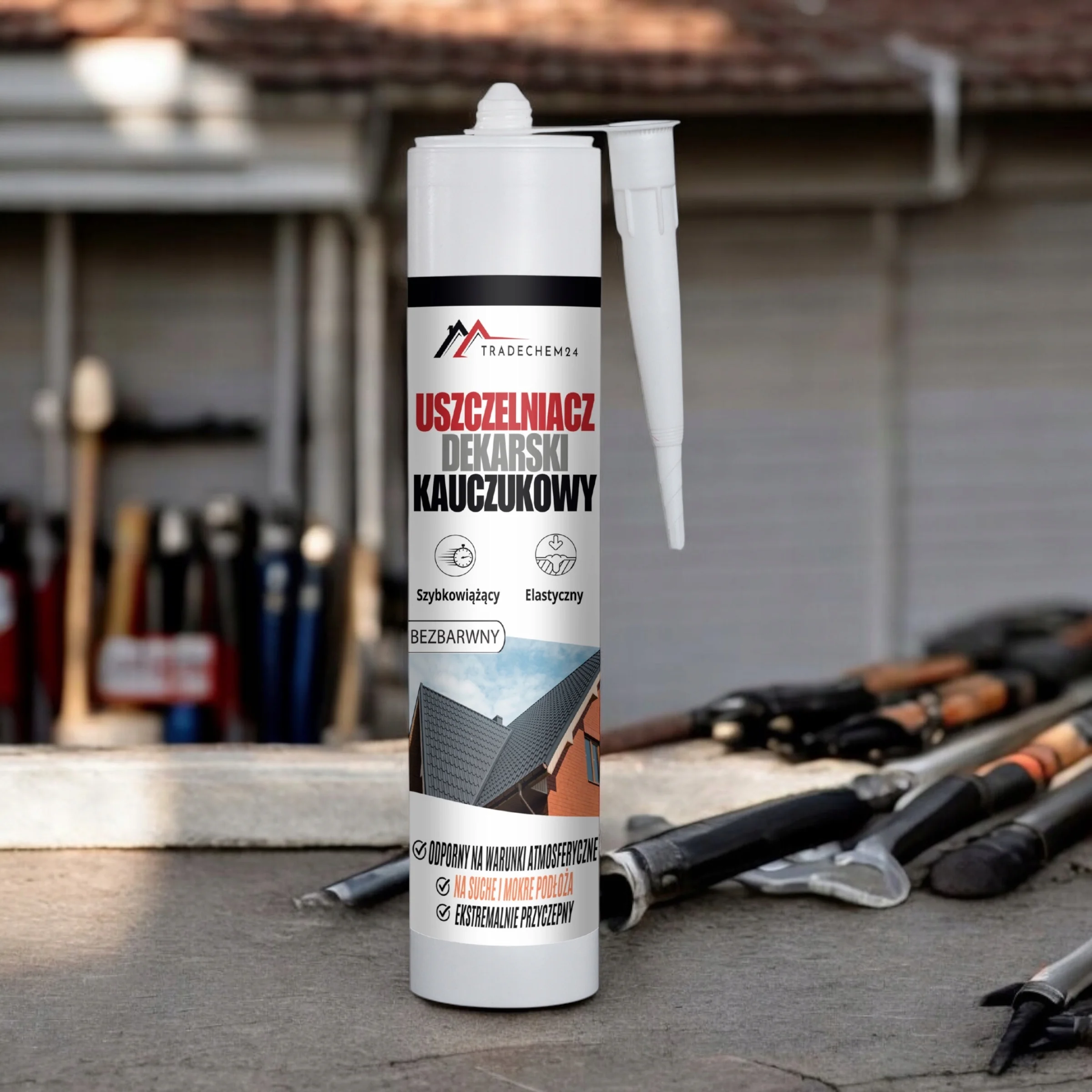 Uszczelniacz Dekarski Kauczukowy Tradechem24 Do Dachów Papy Bezbarwny 300ml