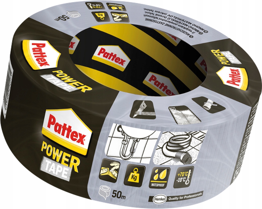 Taśma Klejąca Naprawcza Pattex Power 48mm x 50m Srebrna Mocna Duct Tape