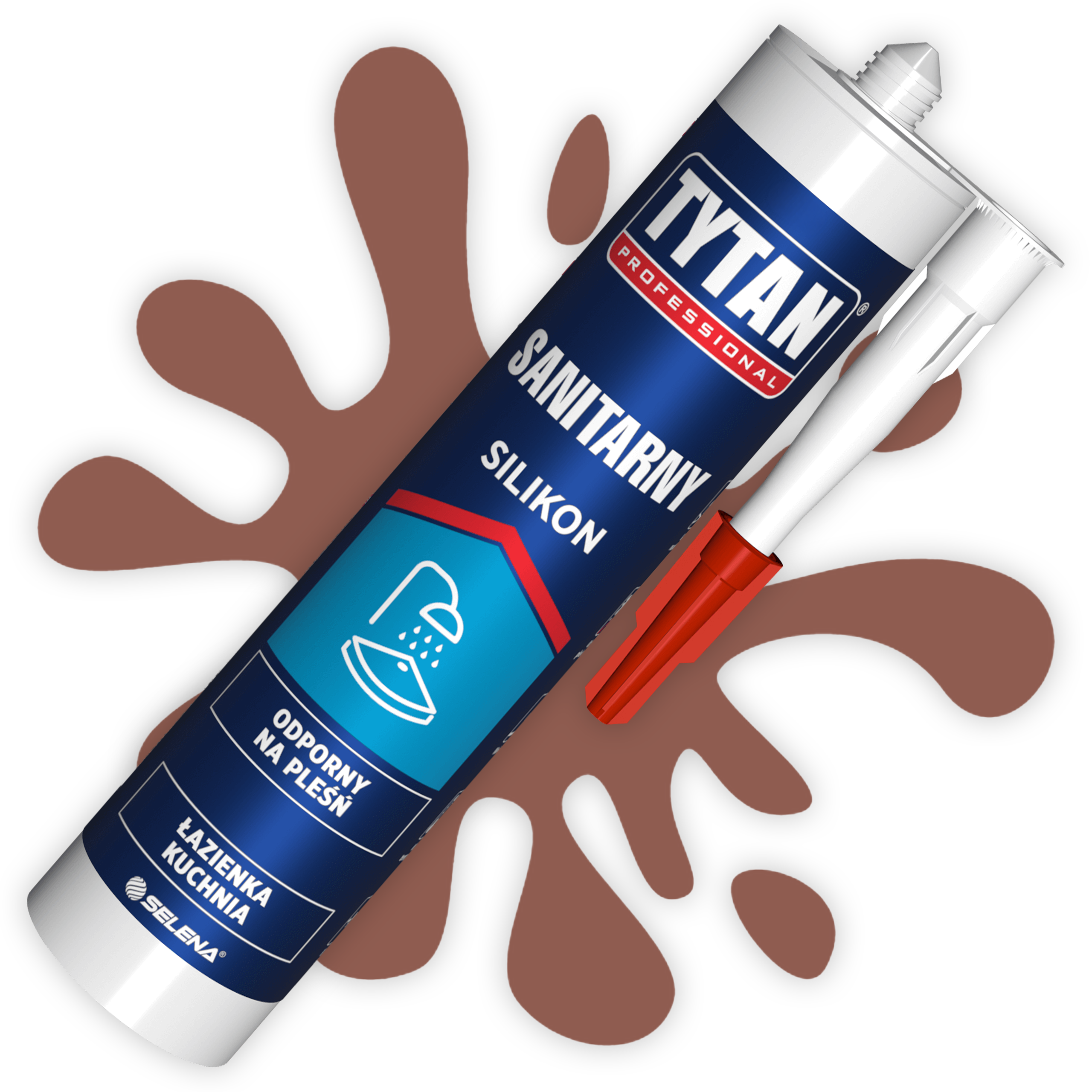 Silikon Sanitarny Tytan Professional Uniwersalny Uszczelniacz Brązowy 280ml