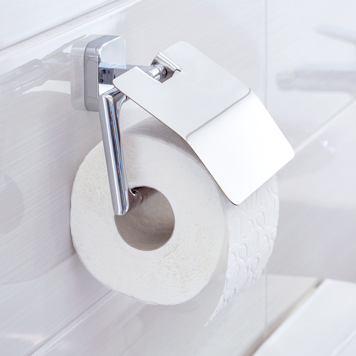 Uchwyt Na Papier Toaletowy Samoprzylepny Wiszący Tesa ELEGAANT Metalowy