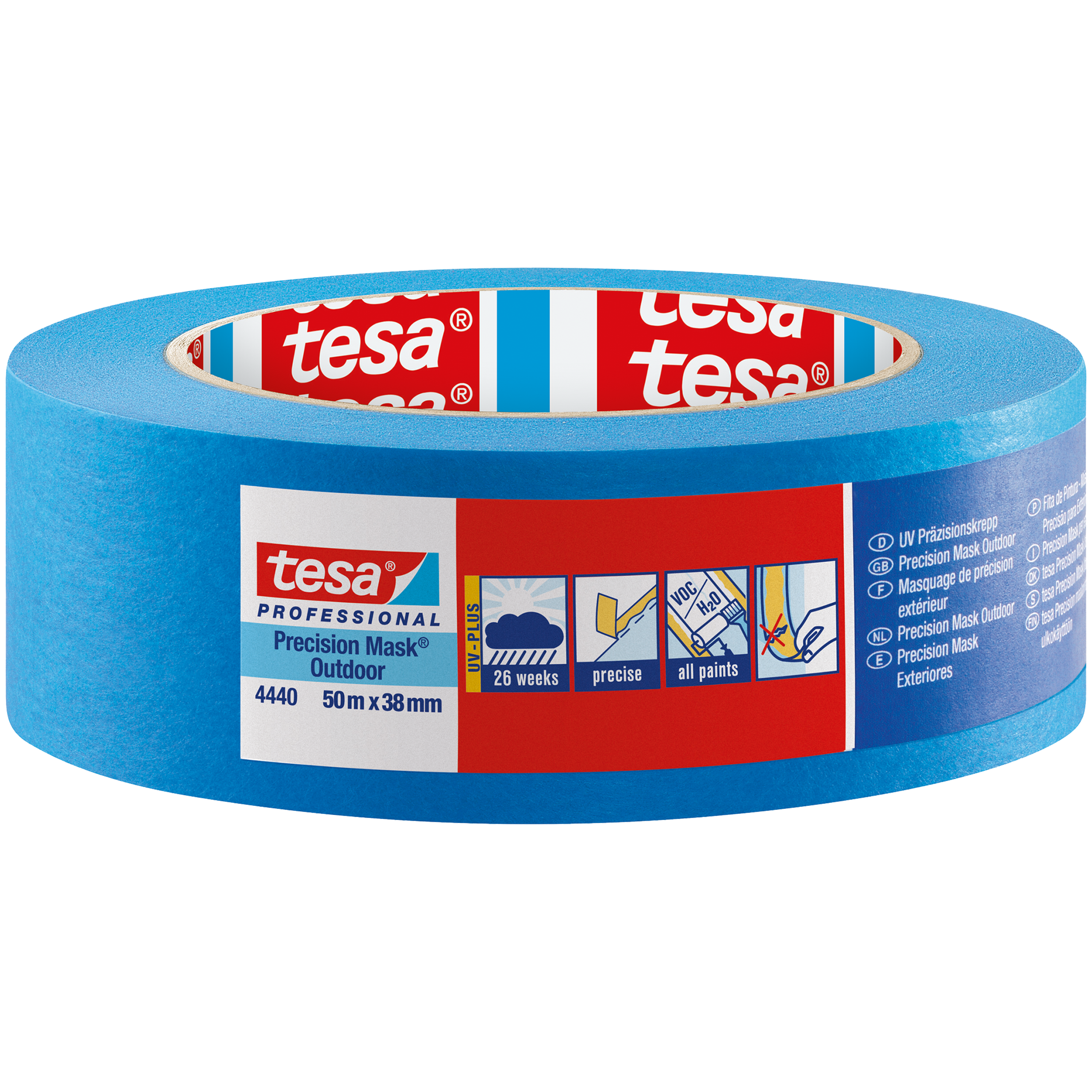 Taśma Malarska Papierowa Tesa UV PRECISION 38mm x 50m Maskująca Niebieska