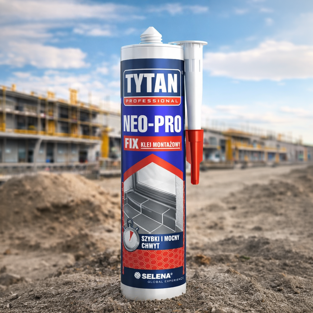 Klej Montażowy Tytan Neo-Pro Fix Uniwersalny Mocny Beżowy 290 ml