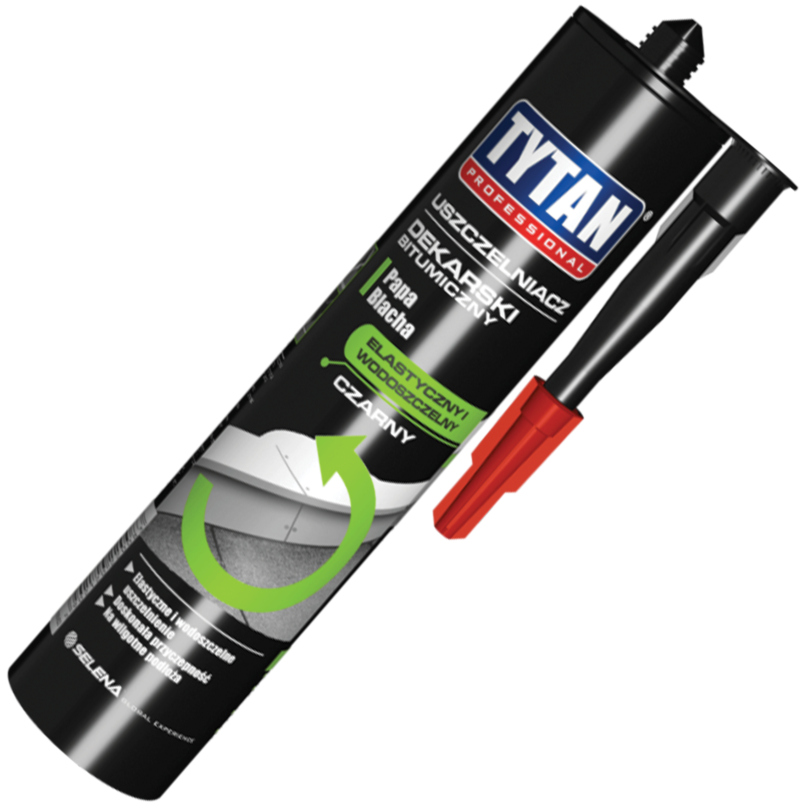 Uszczelniacz Dekarski Bitumiczny Tytan Professional Do Dachów Czarny 280ml