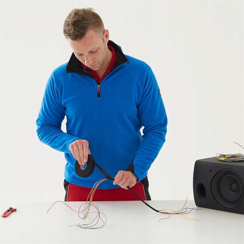 Taśma Izolacyjna Tkaninowa Parciana Tesa 19mm x 25m Mocna Izolacja Czarna