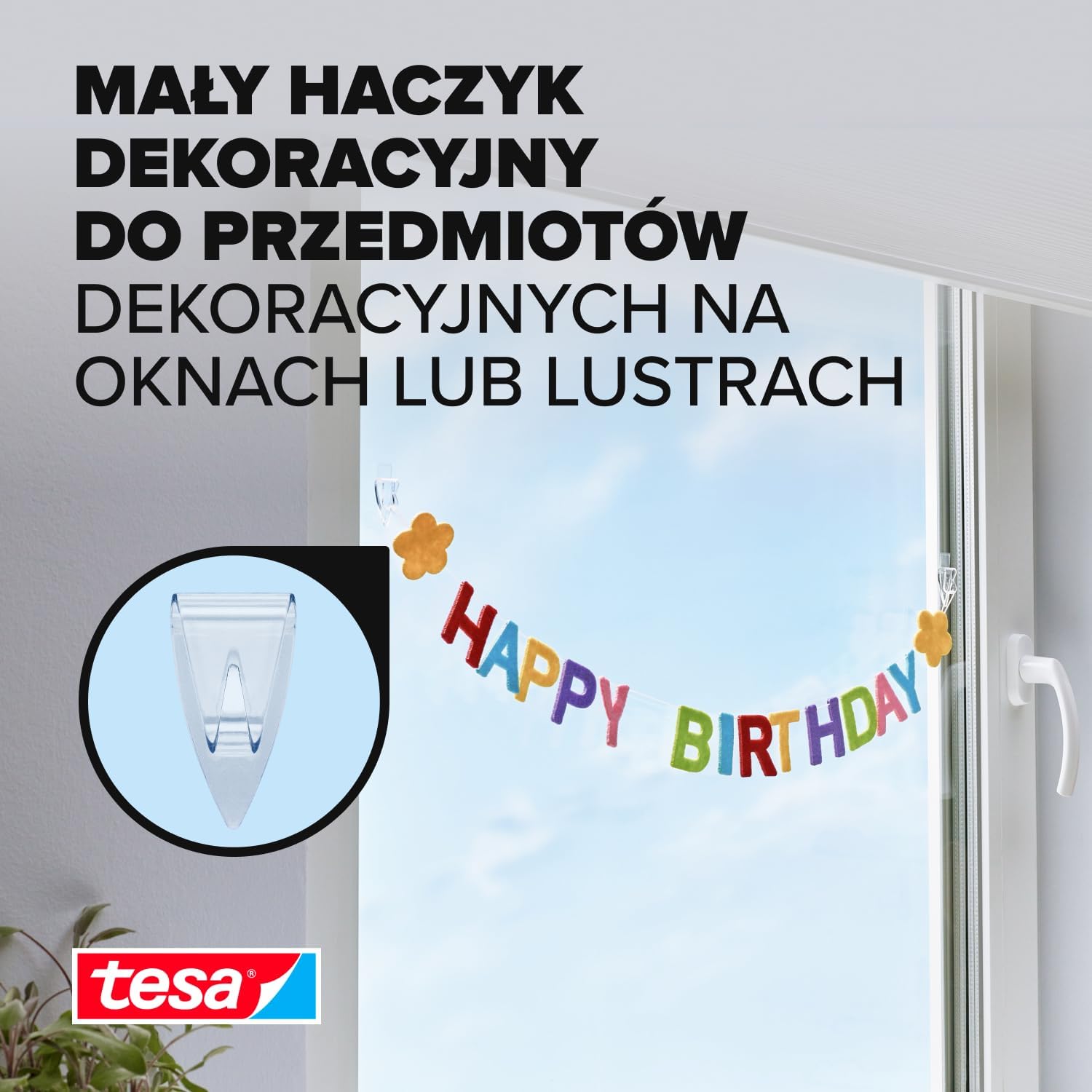 Haczyki Samoprzylepne Tesa Powerstrips Do Wieszania Ozdób Przezroczyste