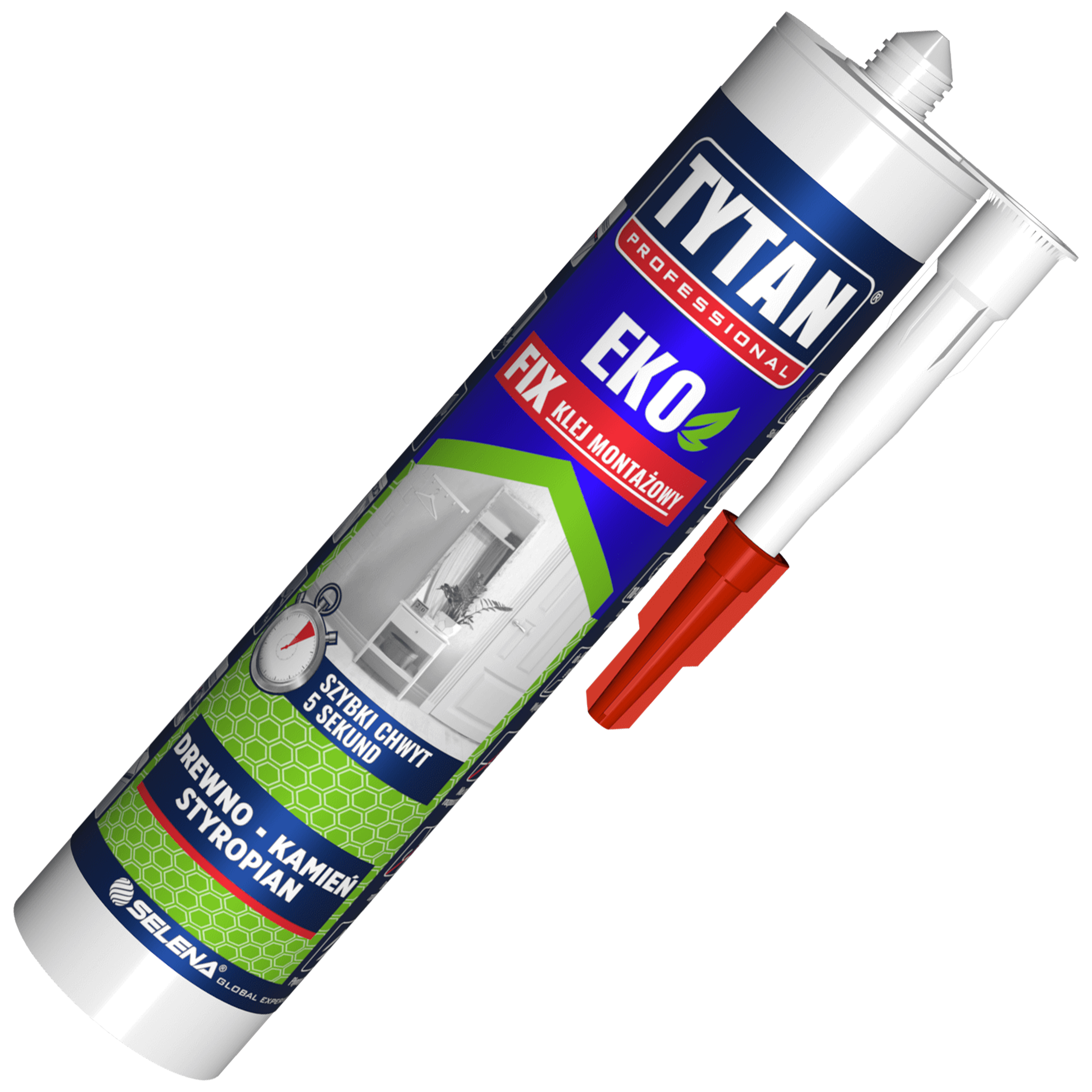 Klej Montażowy Tytan Professional EKO FIX Mocny Uniwersalny Biały 290 ml