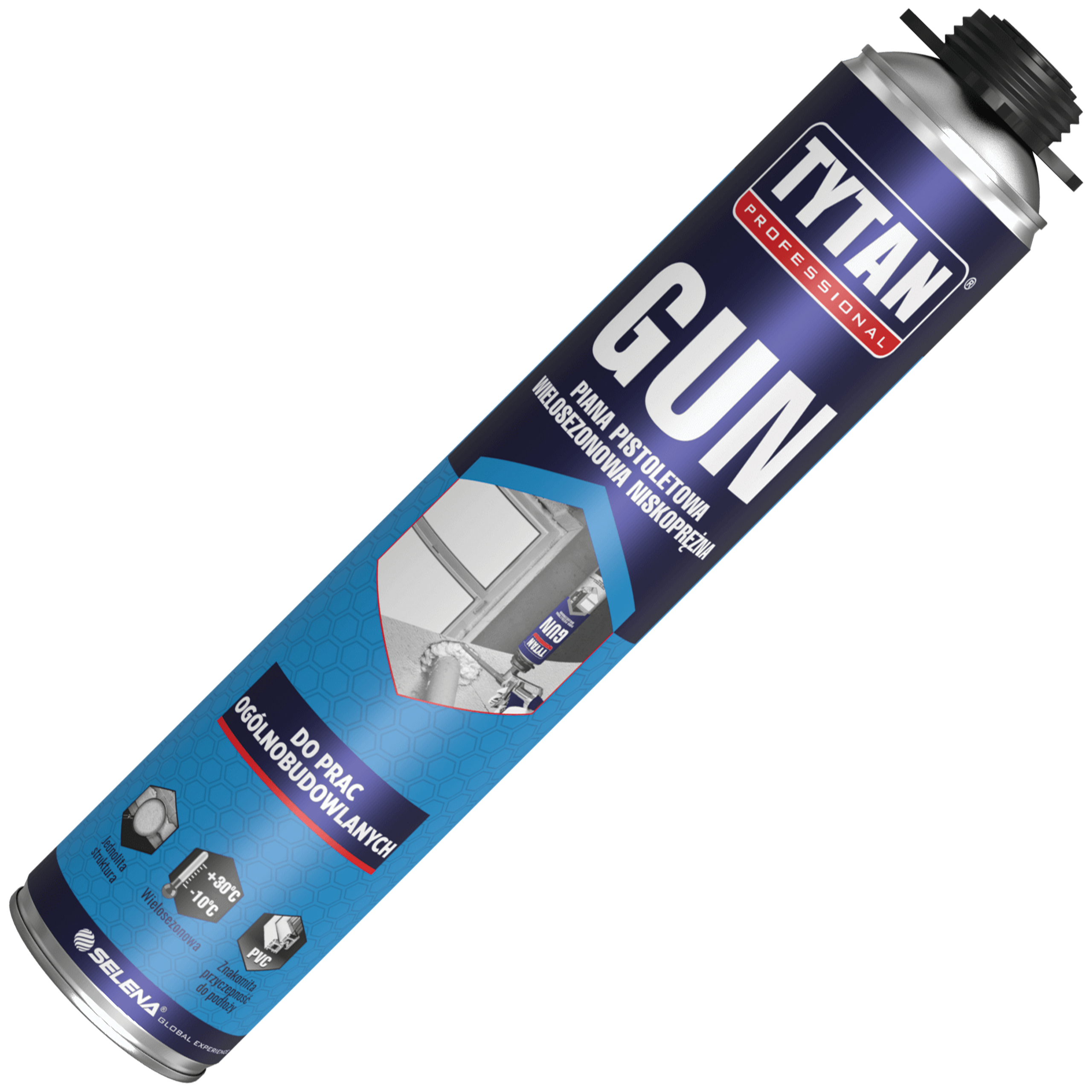 Piana Montażowa Pistoletowa Tytan GUN Pianka Niskoprężna Całoroczna 750ml