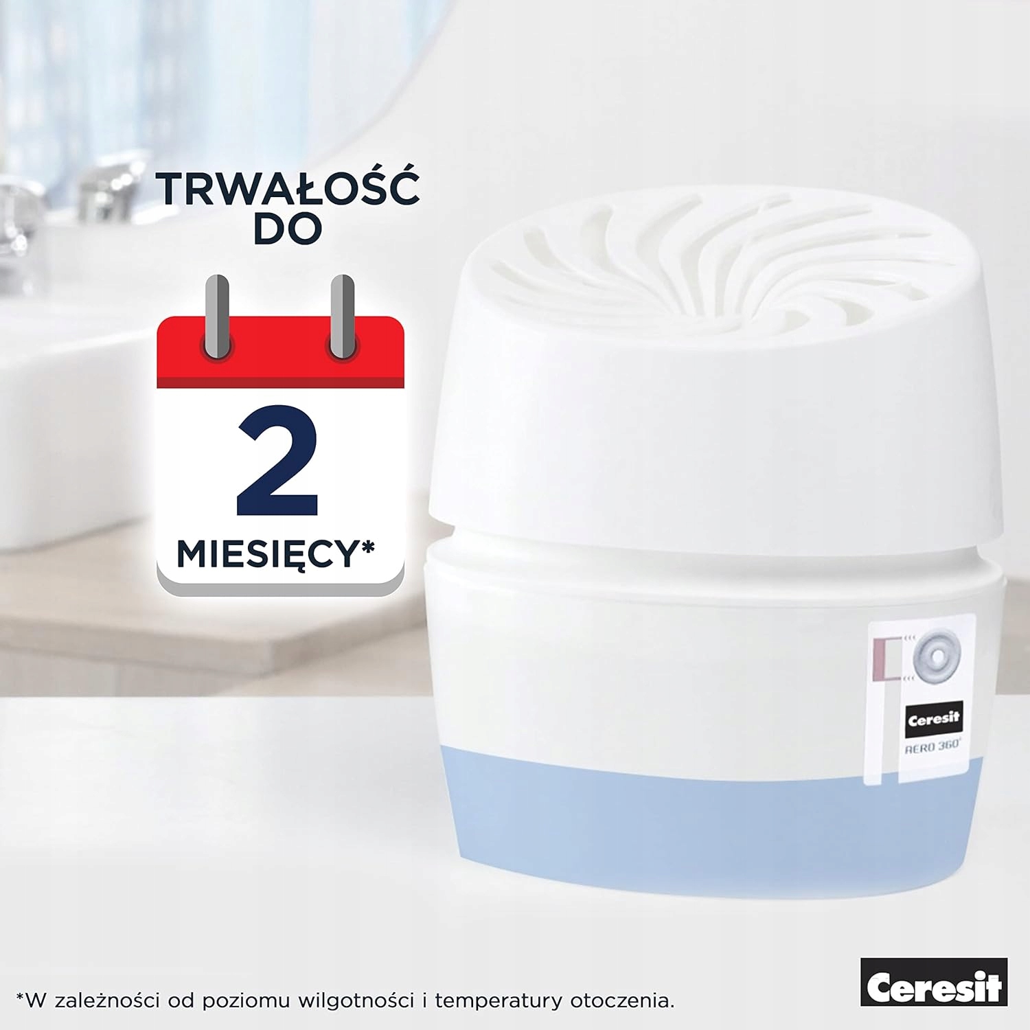 Pochłaniacz Wilgoci Ceresit AERO 360 Osuszacz Powietrza Łazienkowy Biały