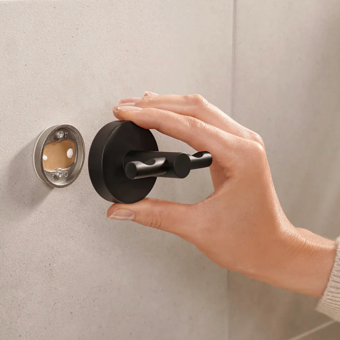 Haczyk Łazienkowy Samoprzylepny Tesa MOON BLACK Wieszak Na Szlafrok