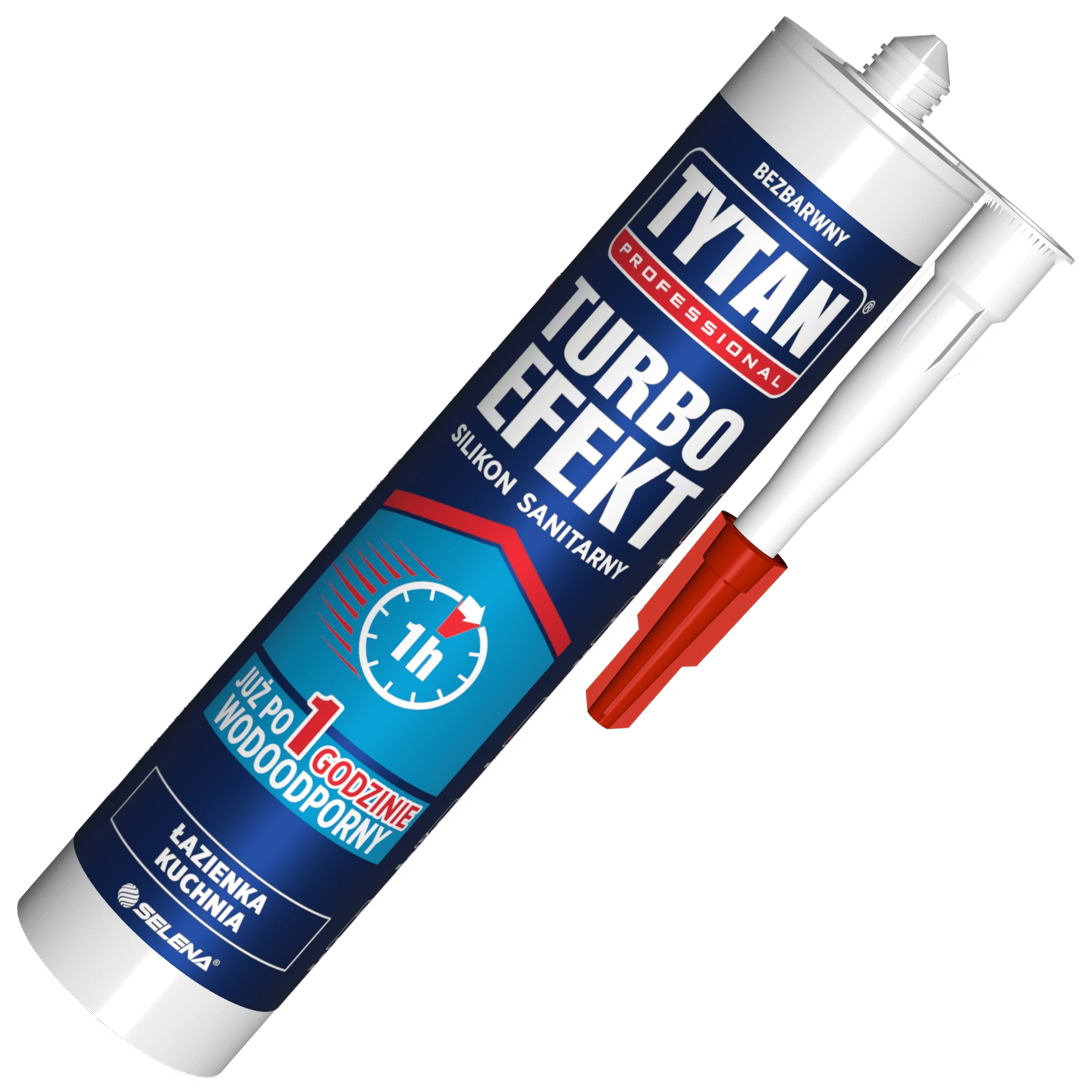 Silikon Sanitarny Tytan Turbo Efekt Łazienkowy Uszczelniacz Bezbarwny 280ml