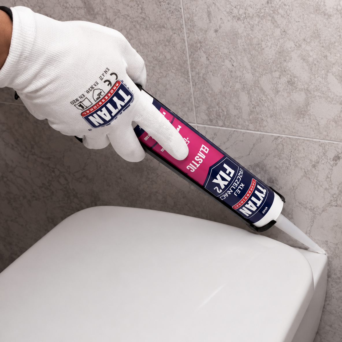 Klej Montażowy Uszczelniacz Tytan FIX2 ELASTIC Uniwersalny Biały 290 ml