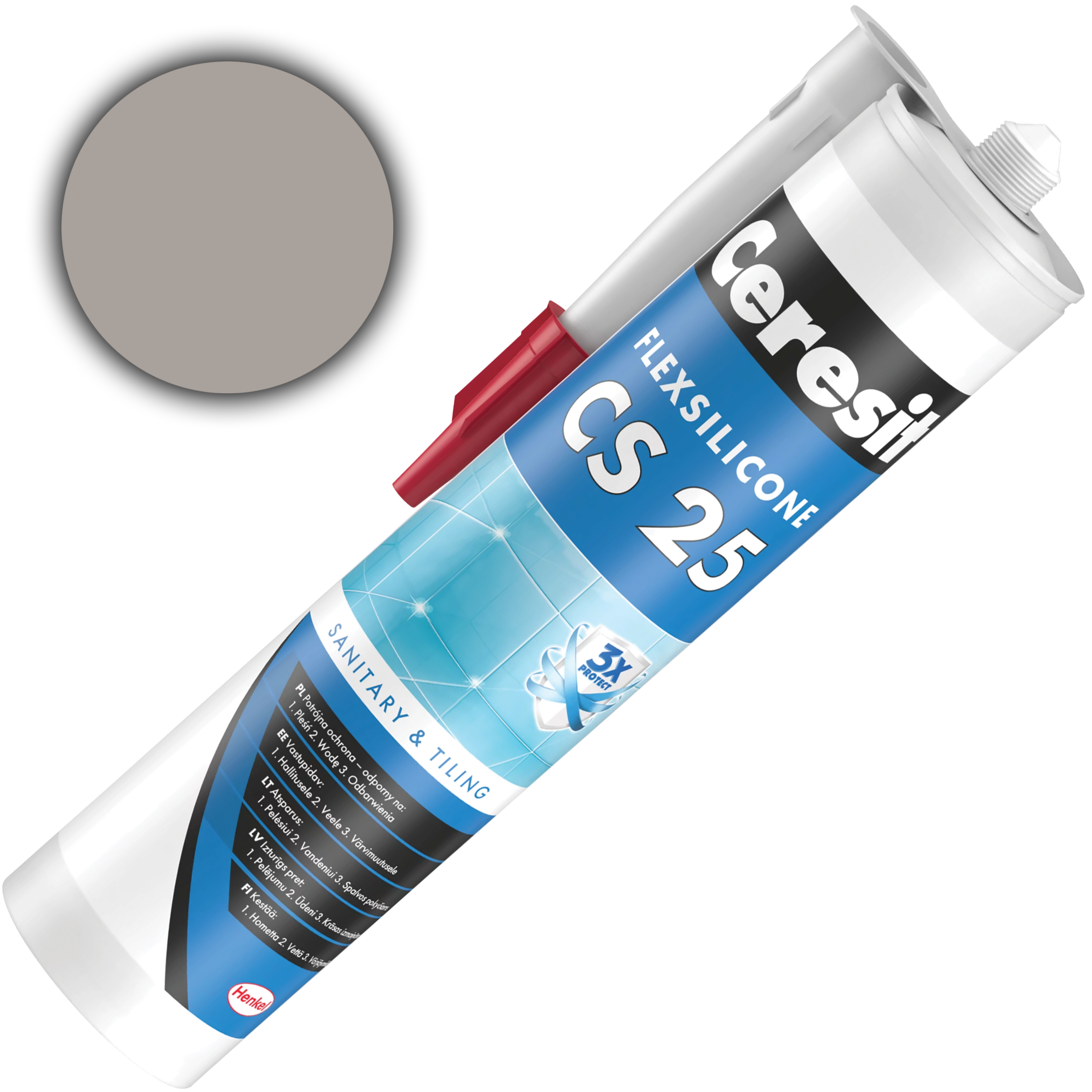 Silikon Sanitarny Ceresit CS25 Uniwersalny Uszczelniacz Manhattan 280 ml