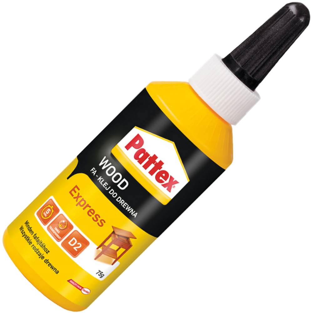 Pattex Klej Do Drewna Express Szybkoschnący Szybkowiążący 75 ml Bezbarwny
