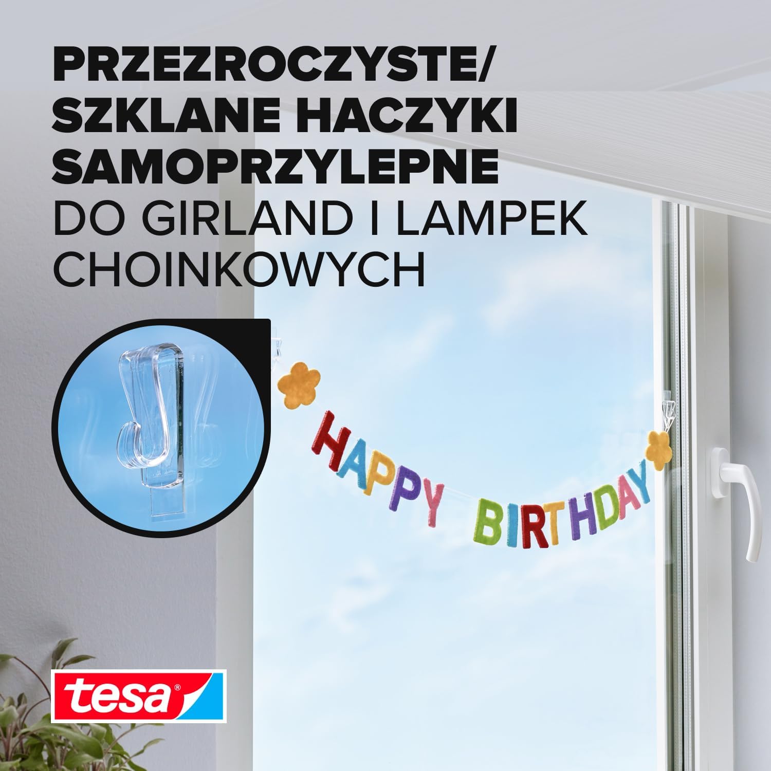 Haczyki Samoprzylepne Tesa Do Wieszania Dekoracji Ozdób Przezroczyste 1kg