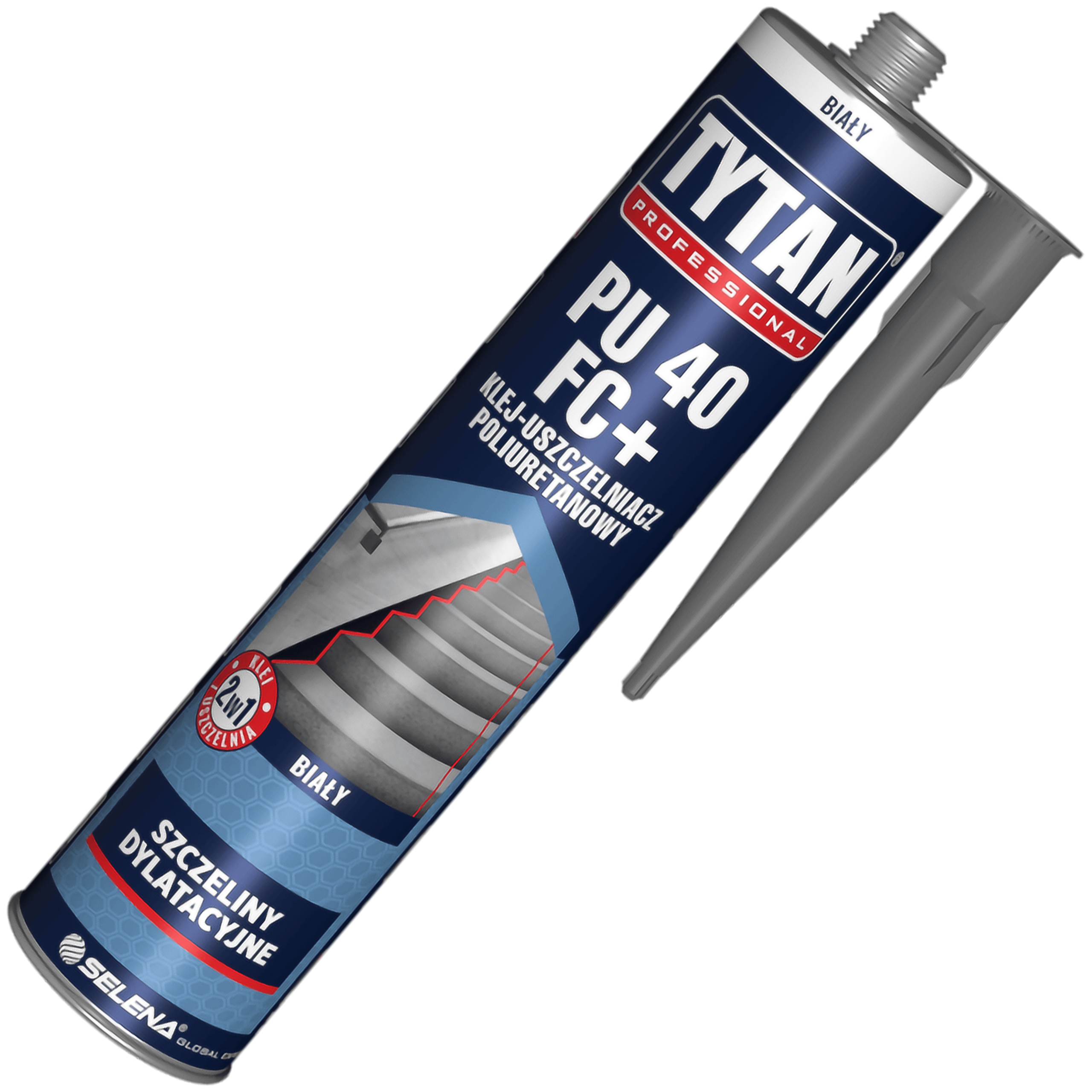 Klej Uszczelniacz Poliuretanowy Tytan PU40 FC+ Do Dylatacji Biały 300 ml