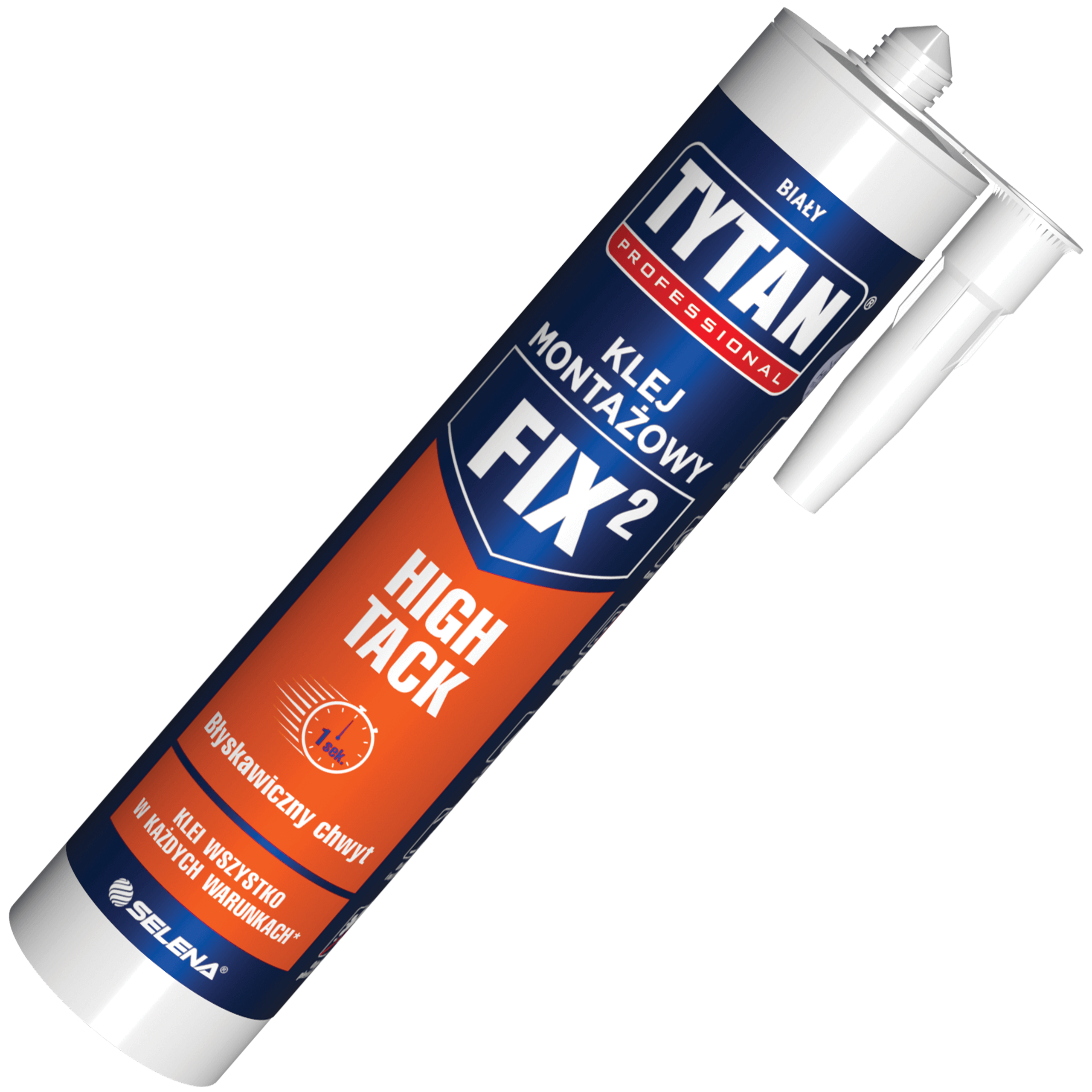Klej Montażowy Hybrydowy Tytan FIX2 High Tack Uniwersalny Mocny Biały 290ml