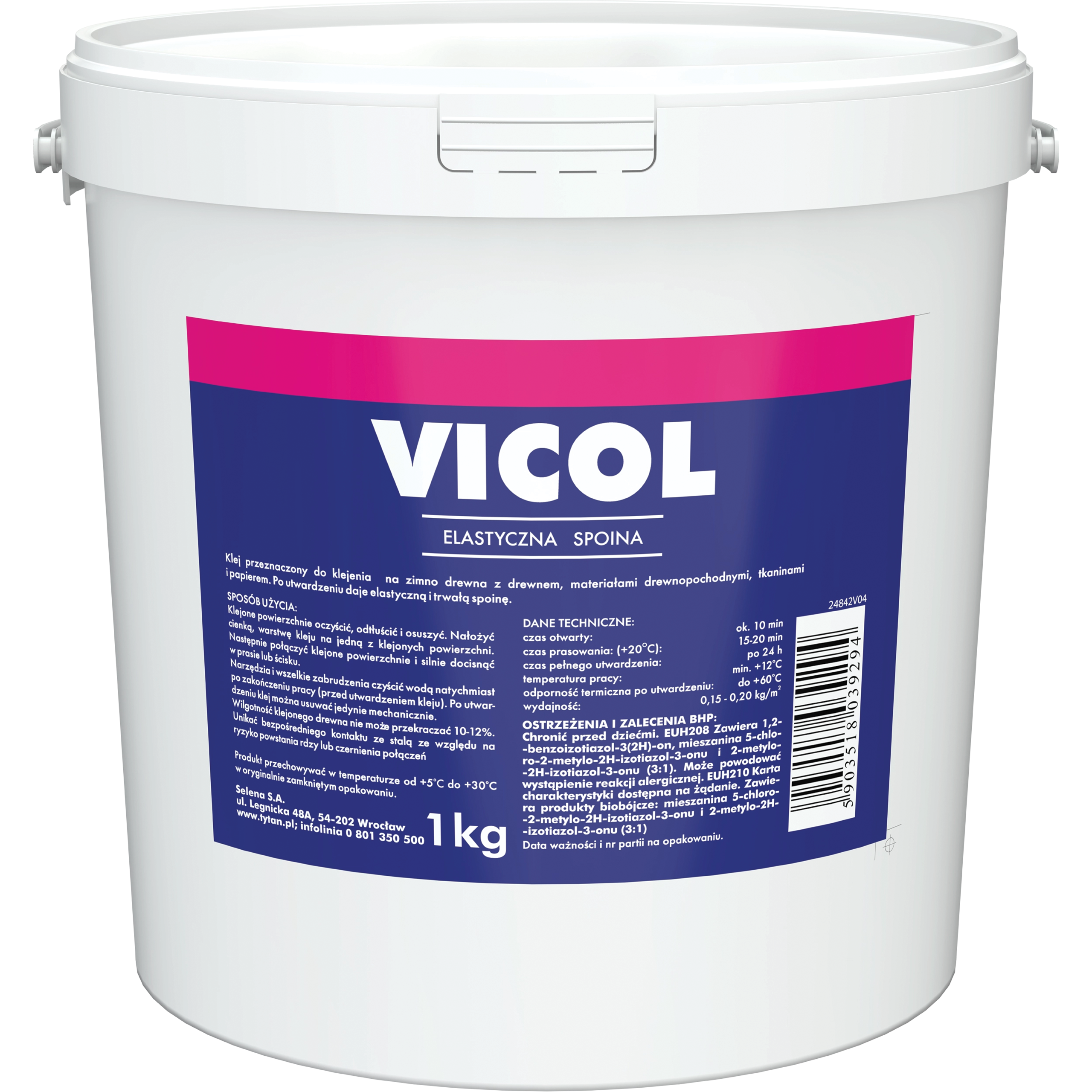 Klej Stolarski Vicol Do Drewna Papieru Tkanin Tektury Tytan Wikol 1 kg