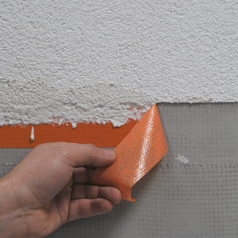 Taśma Tynkarska Elewacyjna PVC Tesa 33m x 50mm Mocna Budowlana Pomarańczowa