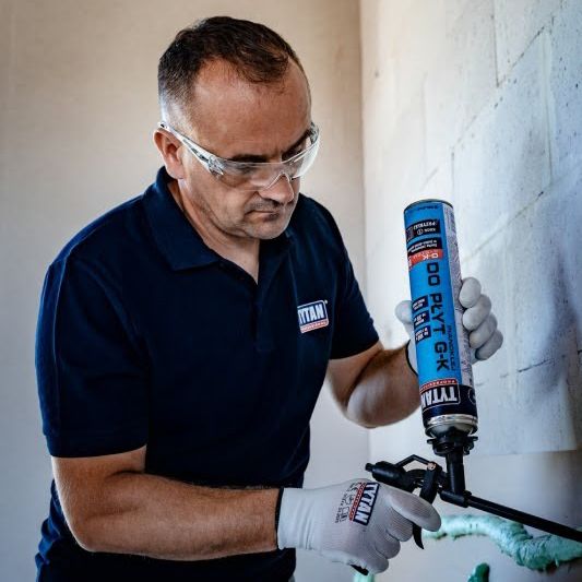 Pianoklej PU Do Płyt GK OSB Tytan Klej Poliuretanowy Pistoletowy 830 ml