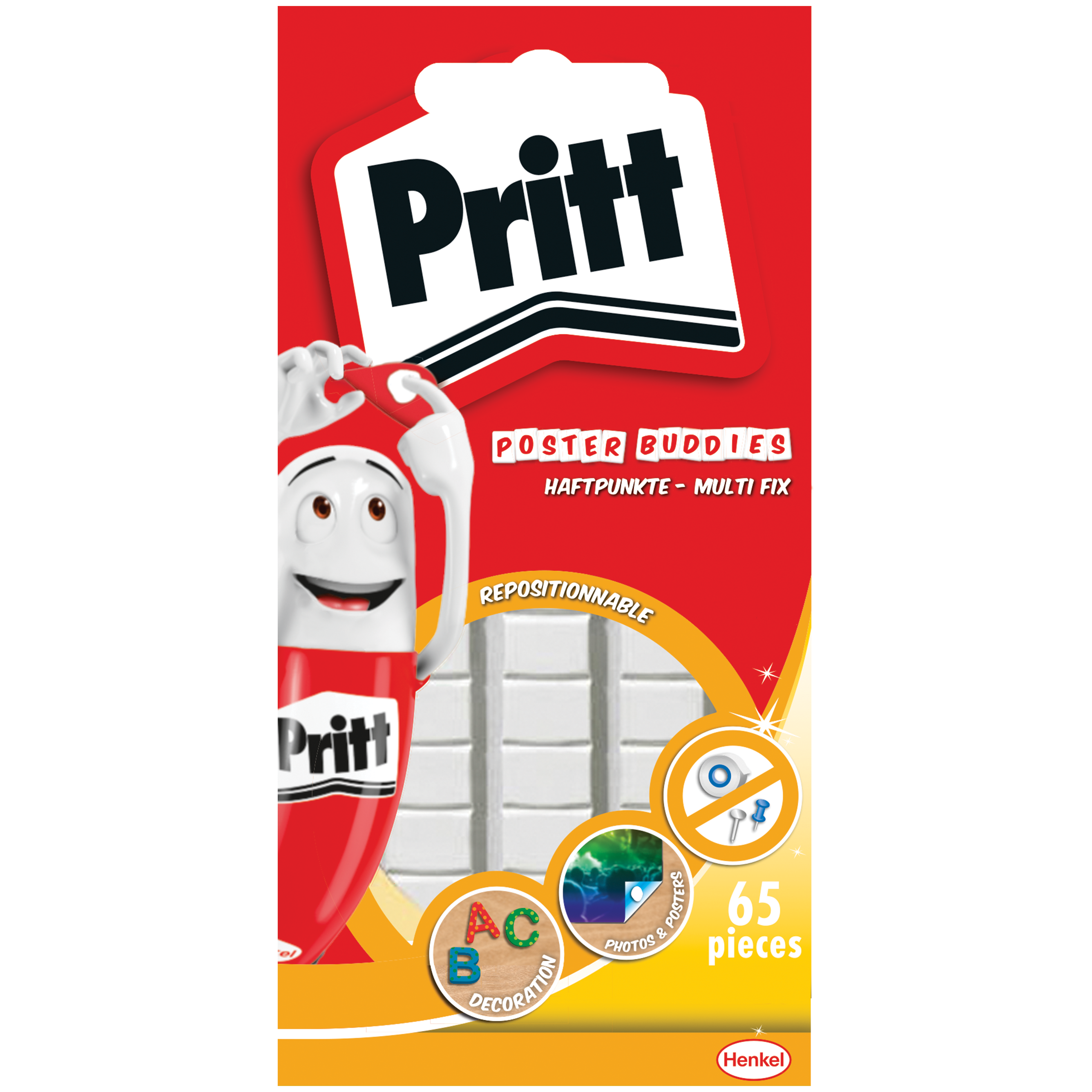 Masa Mocująca Samoprzylepna Pritt On&Off Klejąca Montażowa Biała 35g 65 szt