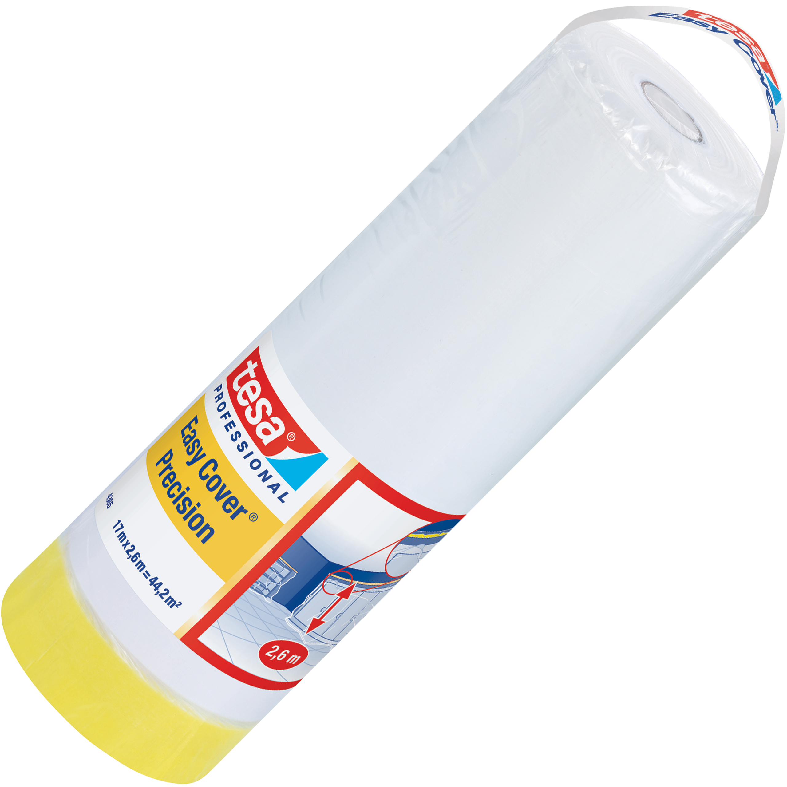 Folia Malarska Ochronna Z Taśmą Tesa Antychlap Speedy Mask 17 m x 2,6 m