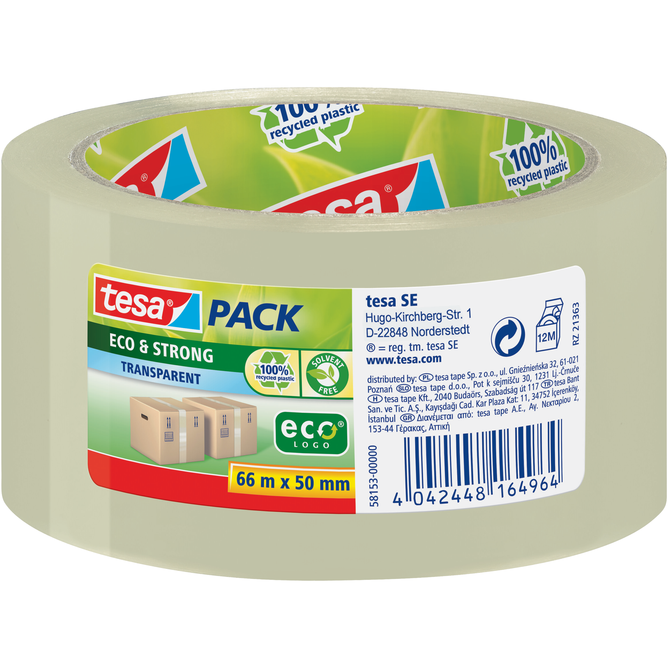 Taśma Klejąca Pakowa Mocna Tesa 66 m x 50mm Bezbarwna Akrylowa Do Pakowania