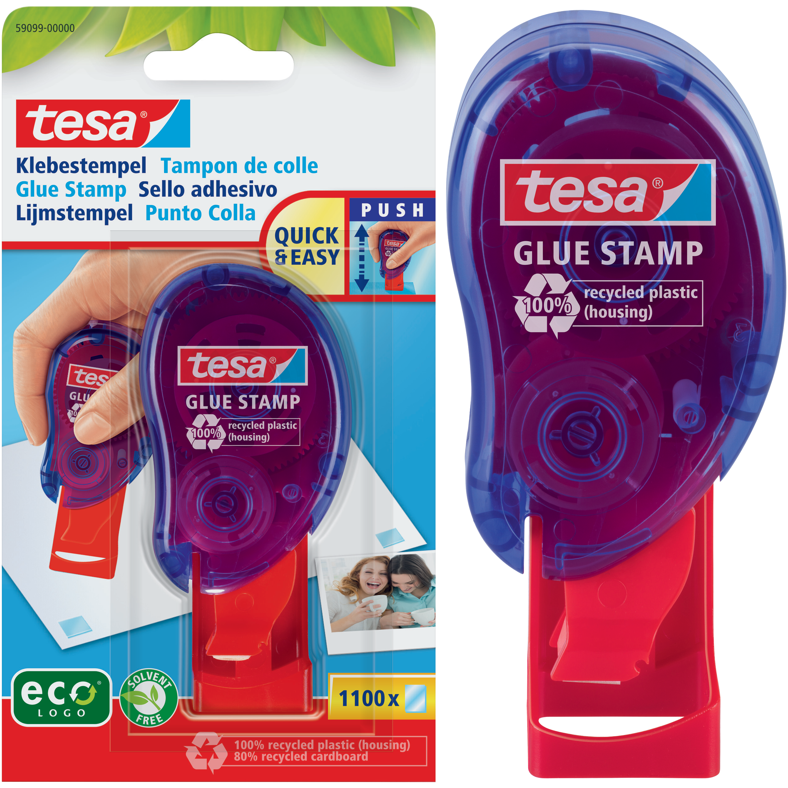 Klej W Stemplu Biurowy Szkolny Tesa Uniwersalny Permanentny 1100 Stempli