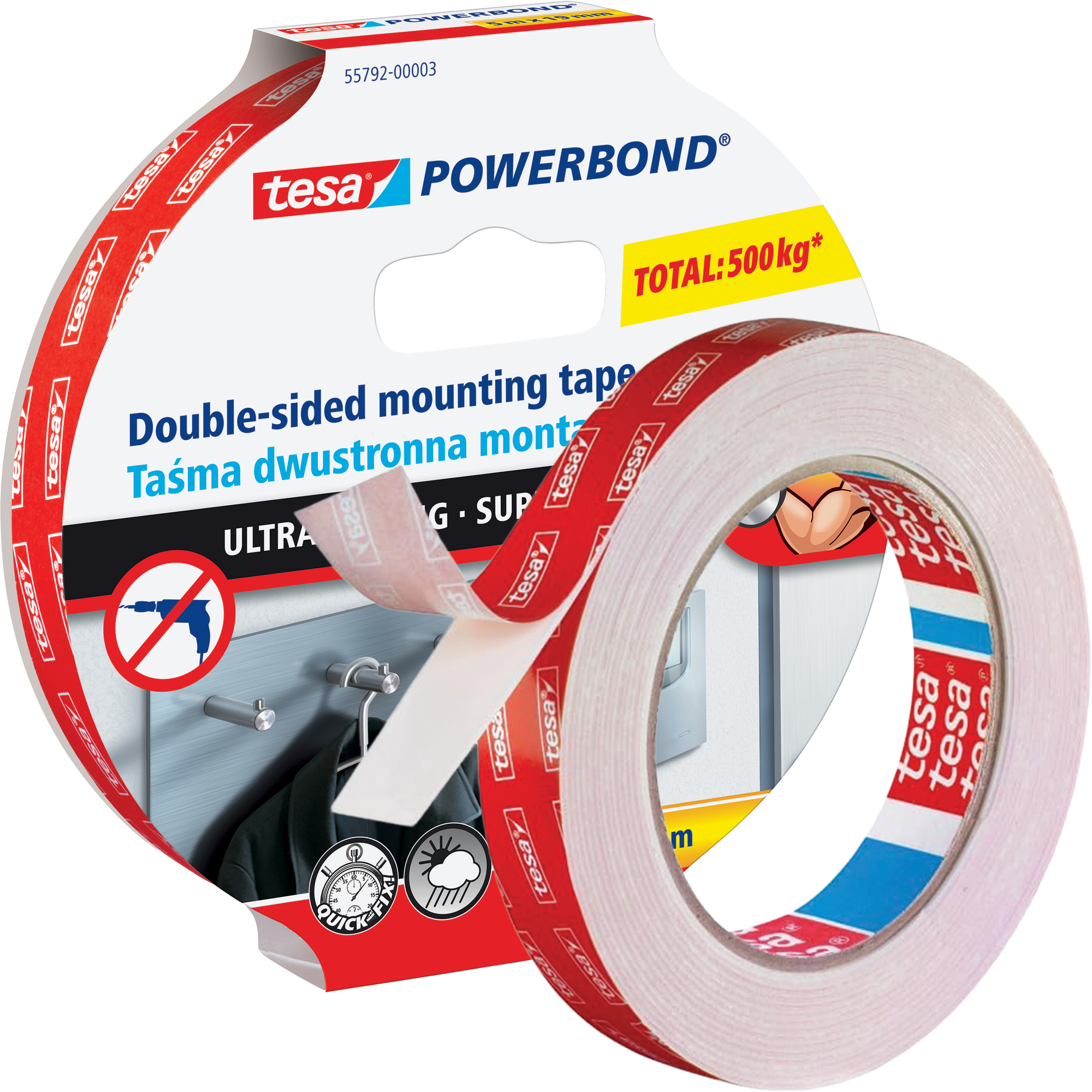 Dwustronna Taśma Klejąca Montażowa Samoprzylepna Tesa 19mm x 5m Piankowa