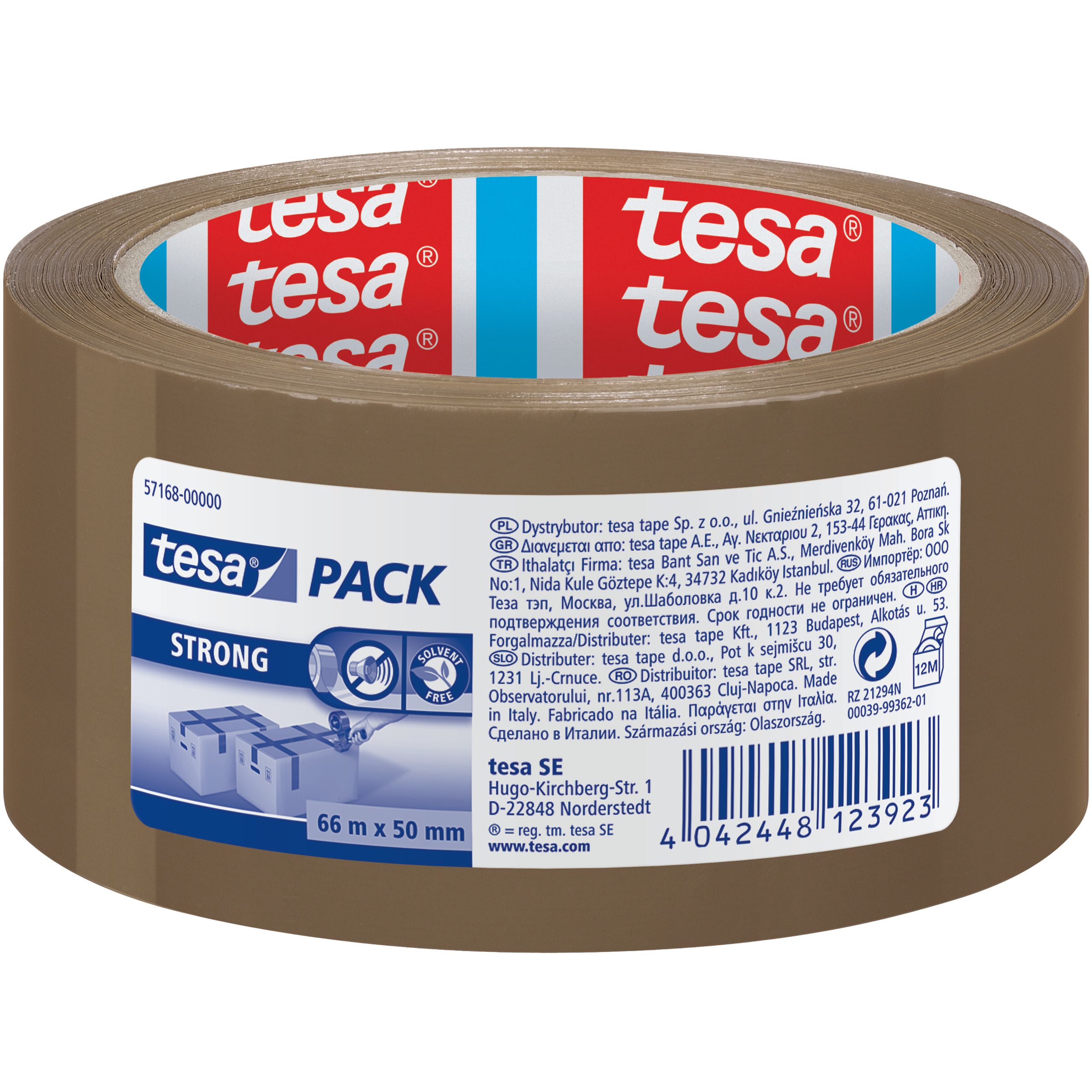 Taśma Klejąca Pakowa Mocna Tesa 66 m x 50mm Brązowa Akrylowa Do Pakowania