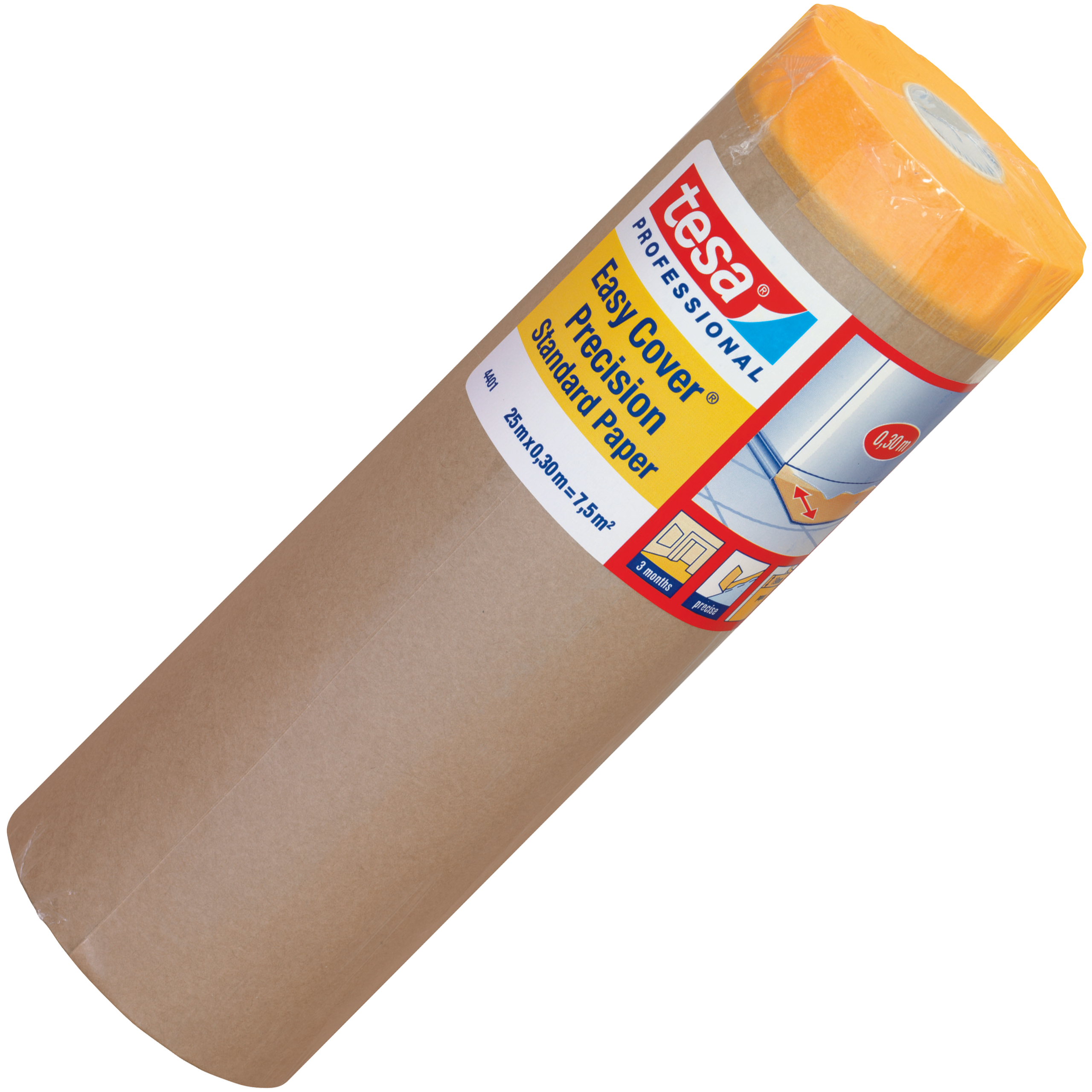 Folia Malarska Papierowa Z Taśmą Tesa Antychlap Speedy Mask 25 m x 300 mm