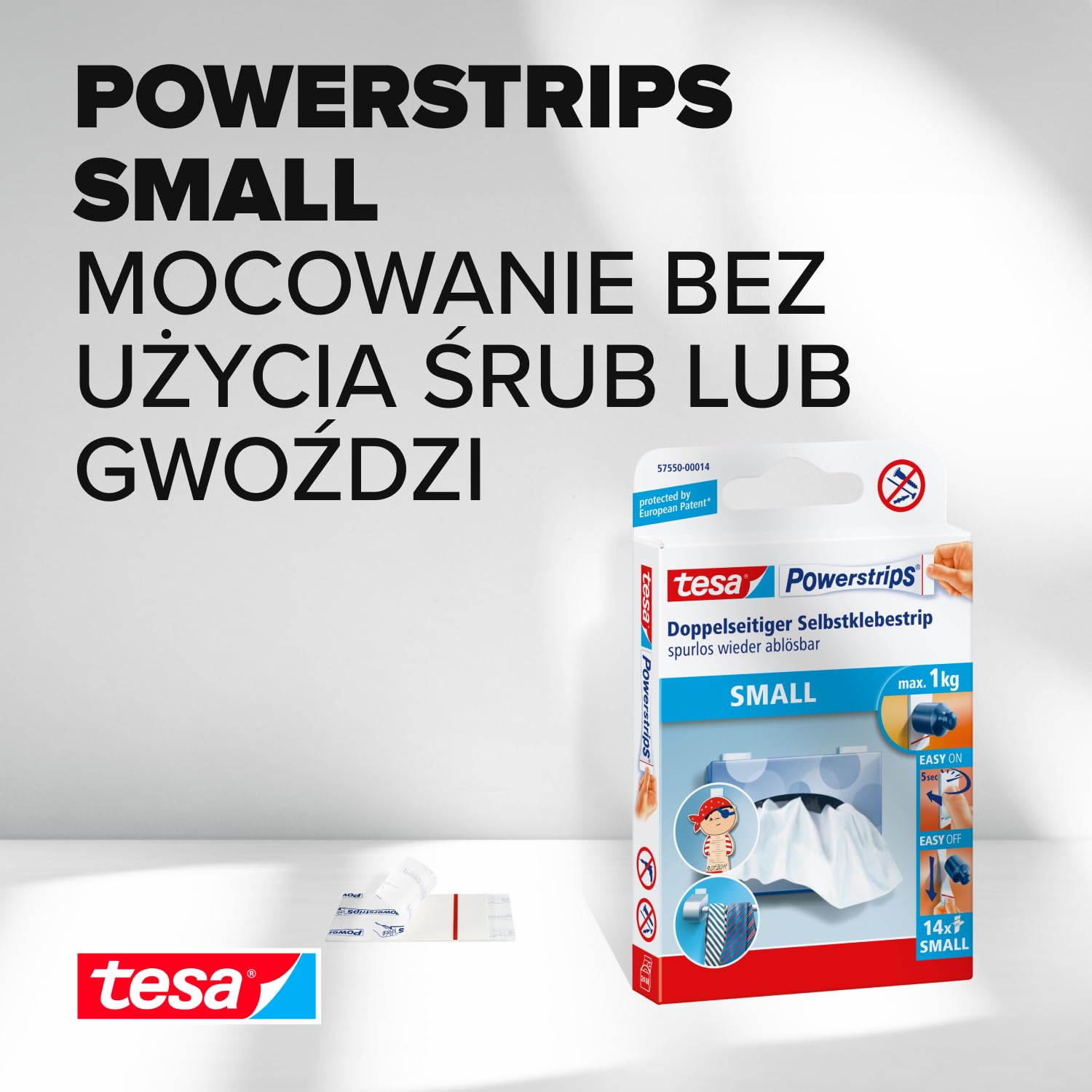 Plastry Montażowe Tesa Paski Samoprzylepne Do Ozdób Dekoracji 1 kg 14 szt