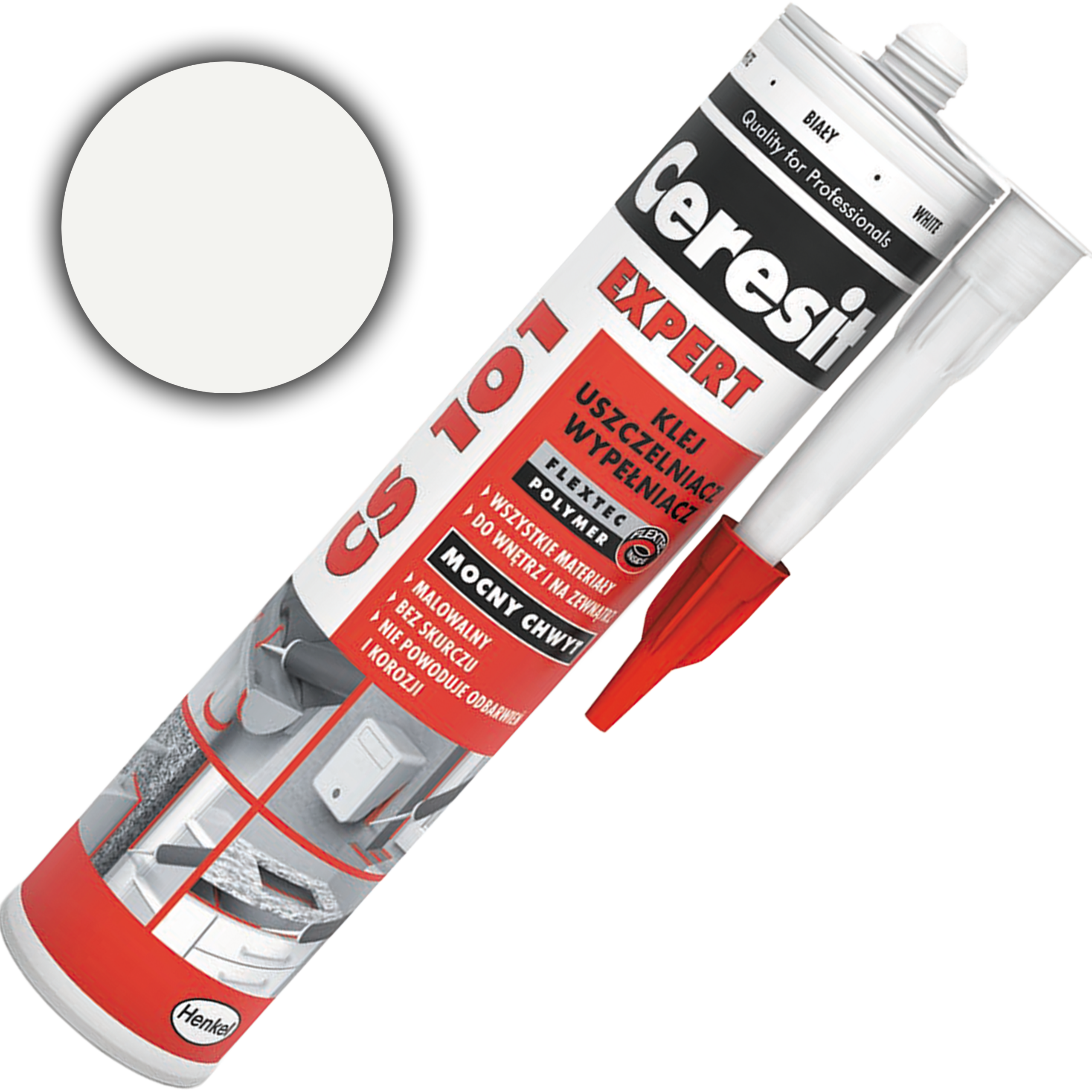 Klej Uszczelniacz Wypełniacz Ceresit CS101 Uniwersalny Biały 280ml