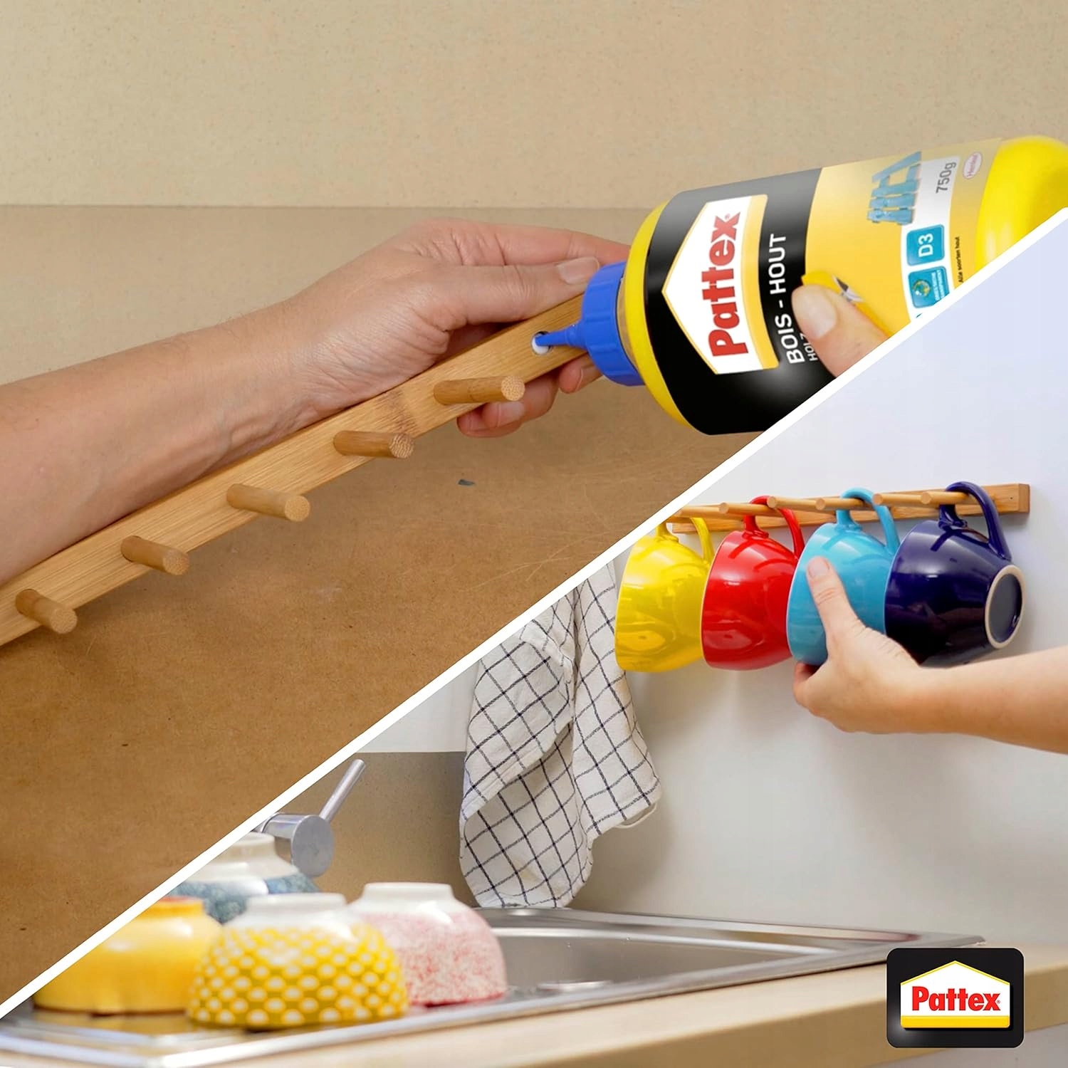 Klej Do Drewna Wodoodporny Pattex Super Mocny Przezroczysty D3 750 ml