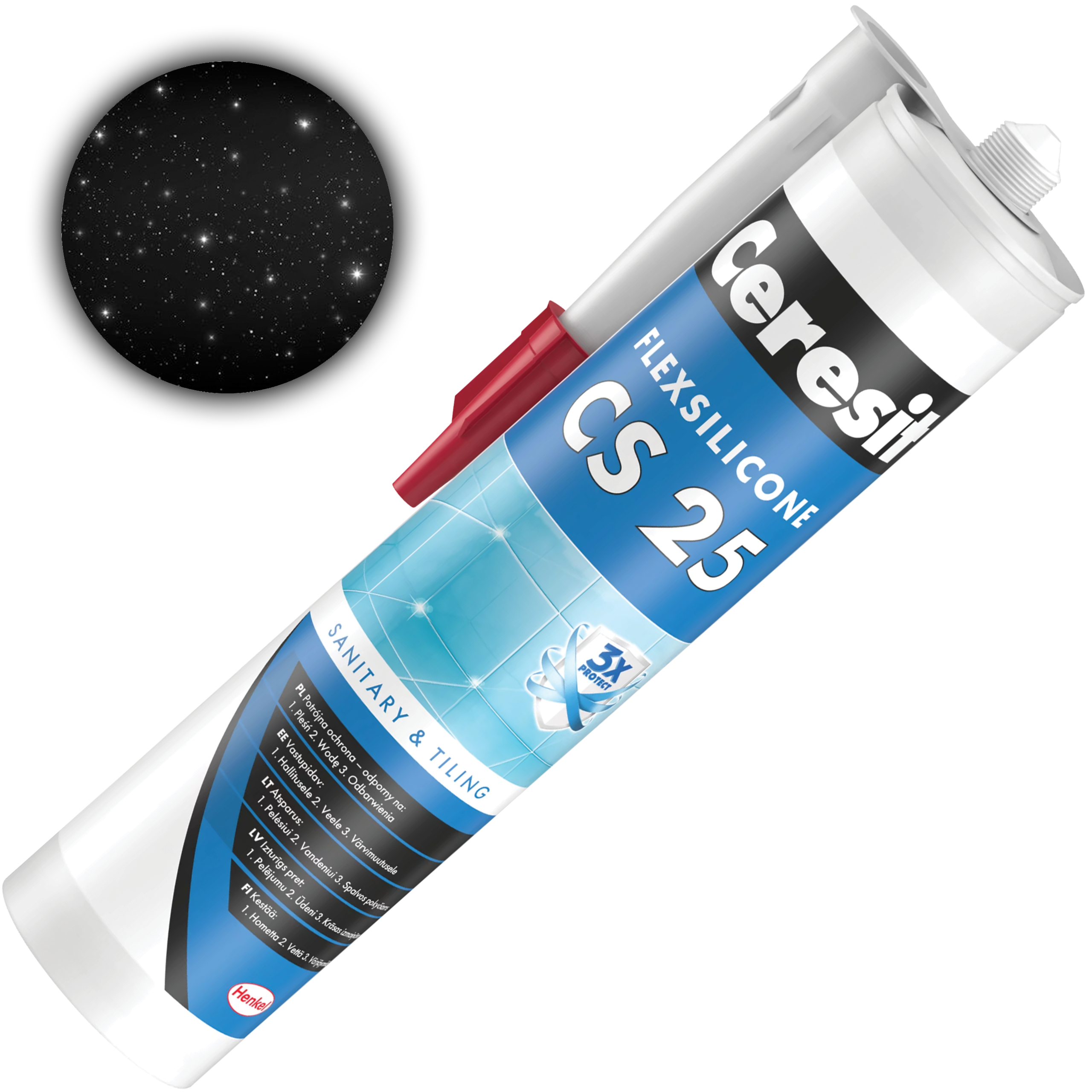 Silikon Sanitarny Ceresit CS25 Uniwersalny Uszczelniacz Night Glow 280 ml