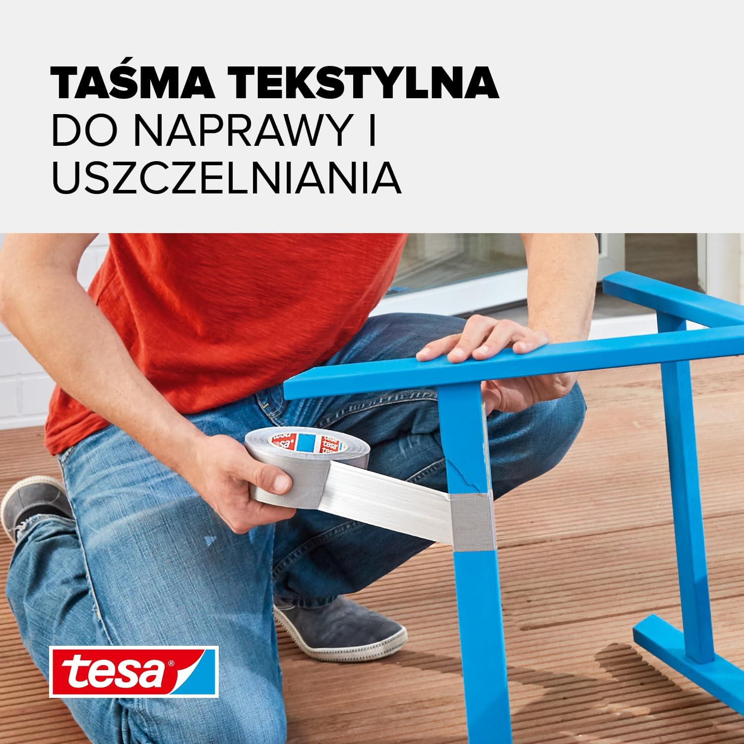 Taśma Naprawcza Duct Tape Tesa Mocna Wodoodporna 50 mm x 25 m Srebrna