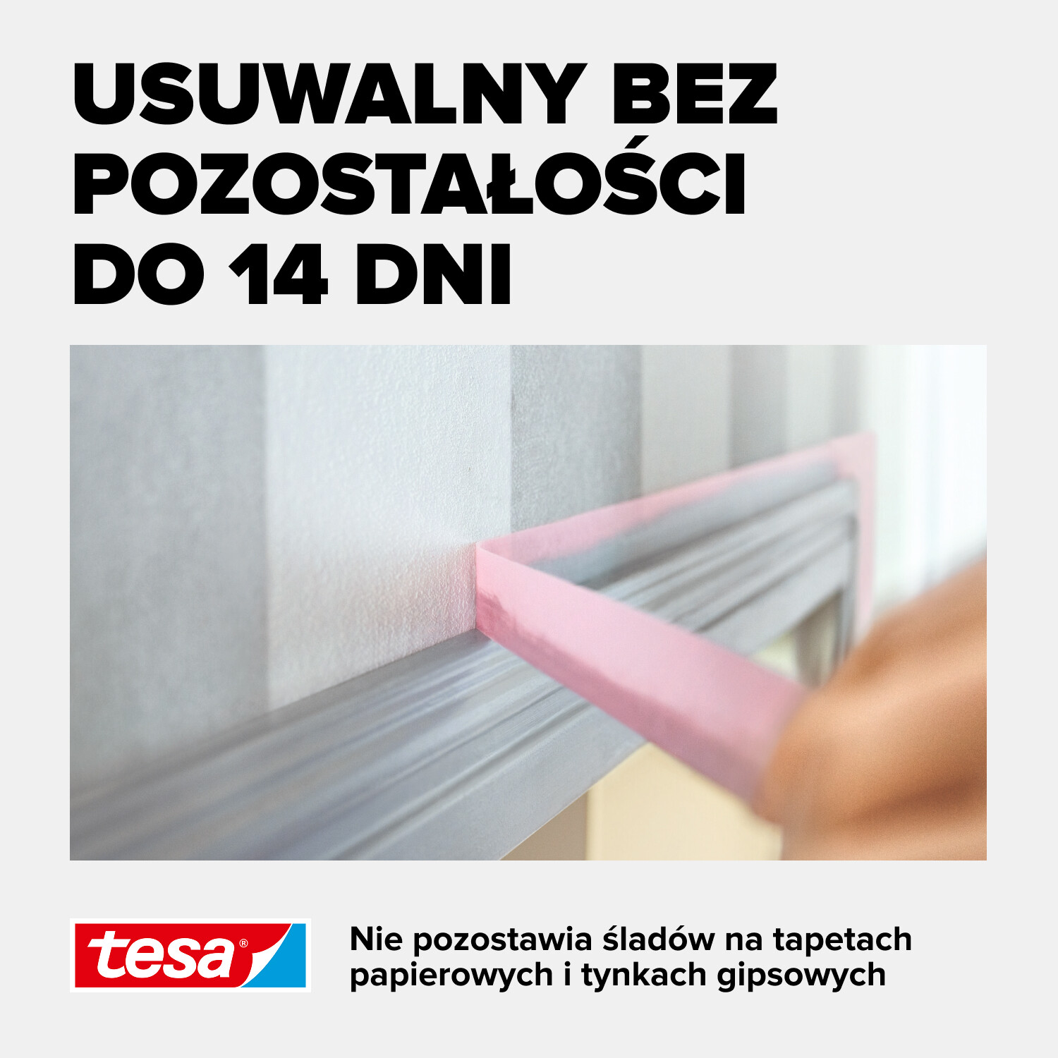 Taśma Malarska Papierowa Maskująca Tesa Sensitive 25 mm x 38 m Różowa