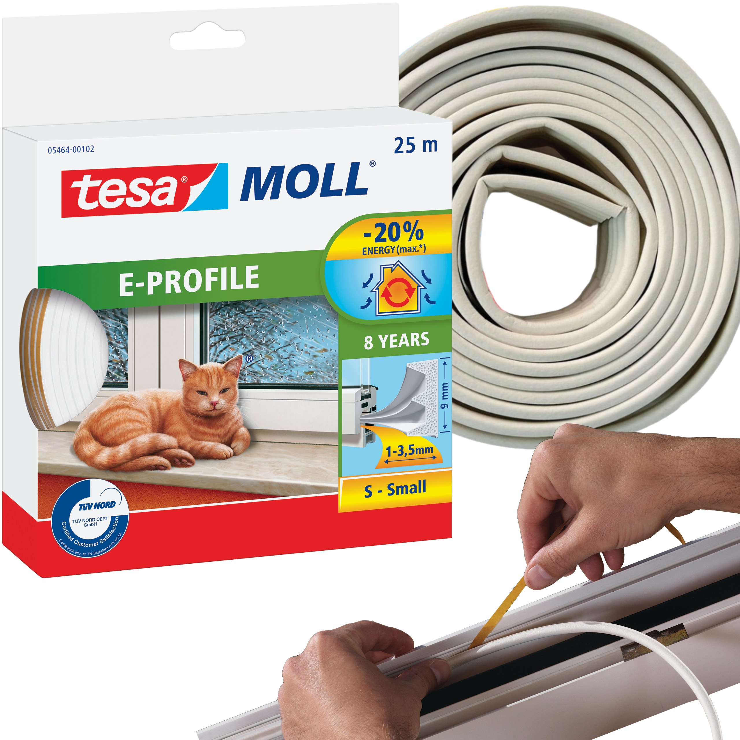 Uszczelka Okienna Samoprzylepna Tesa Do Okien Uszczelniająca 25 m Biała